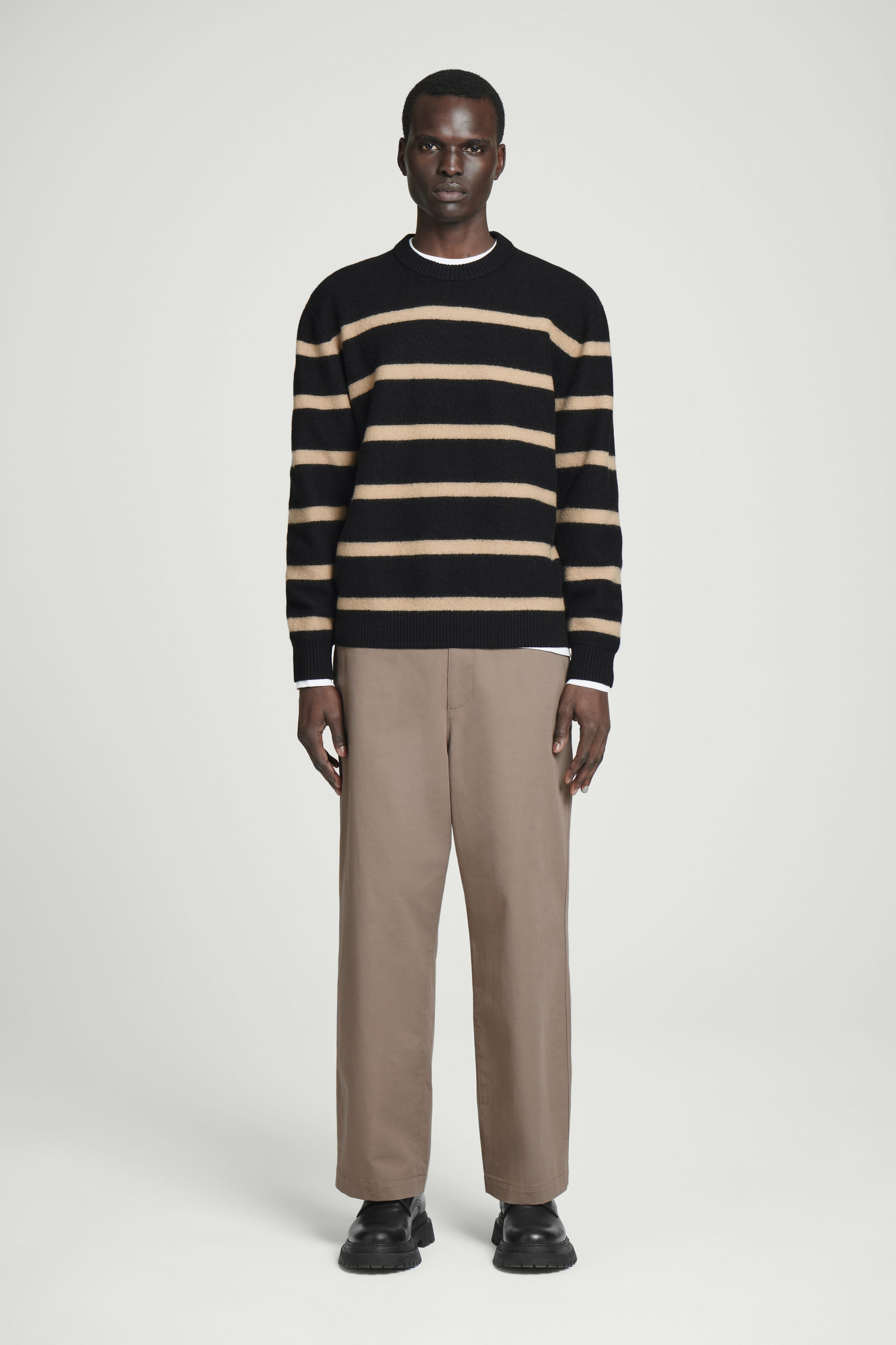 BOILED-WOOL CREW-NECK JUMPER