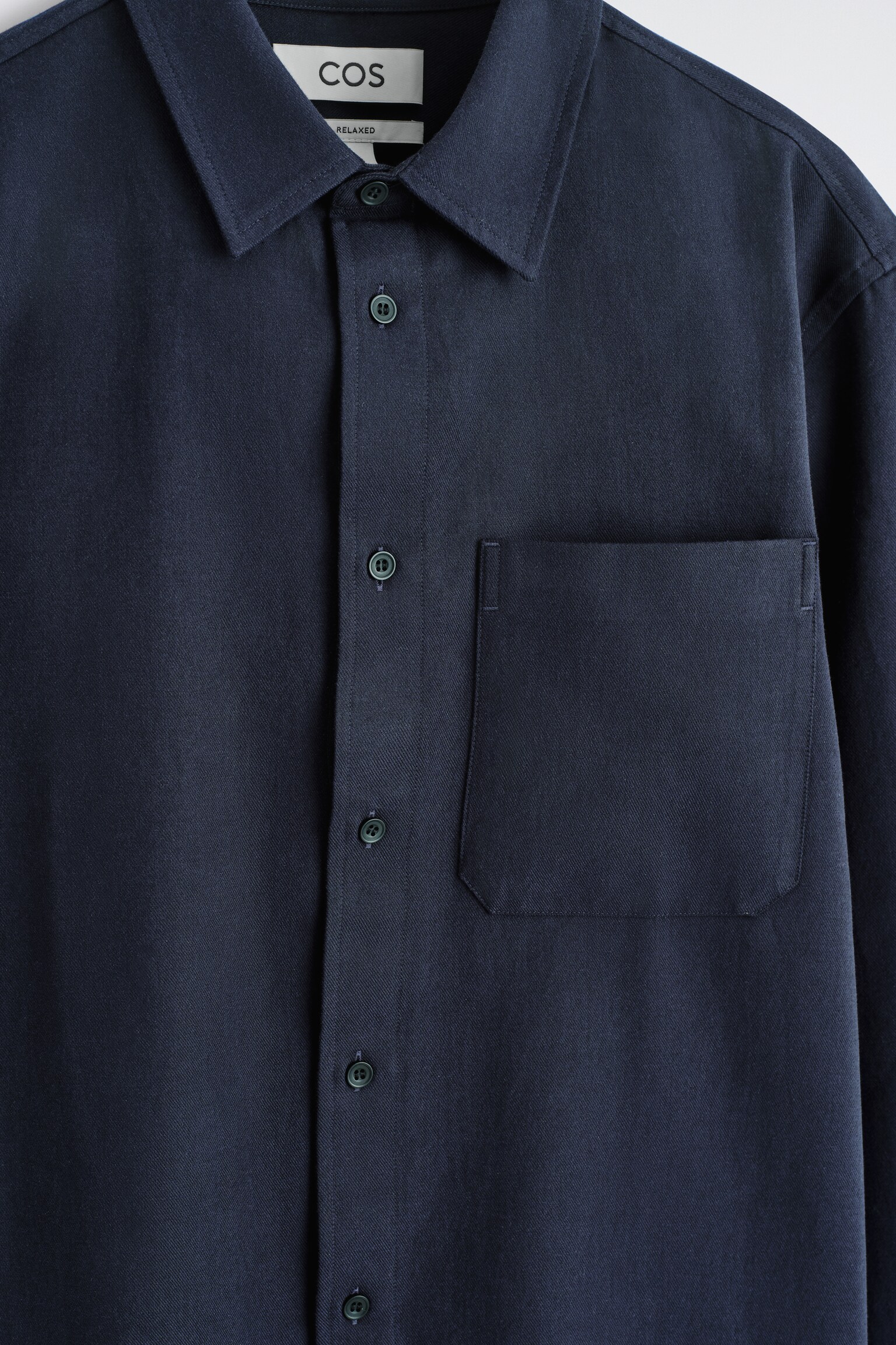 LOCKERES HEMD AUS GEBÜRSTETEM BAUMWOLL-MIX - NAVYBLAU/GRAU - 4