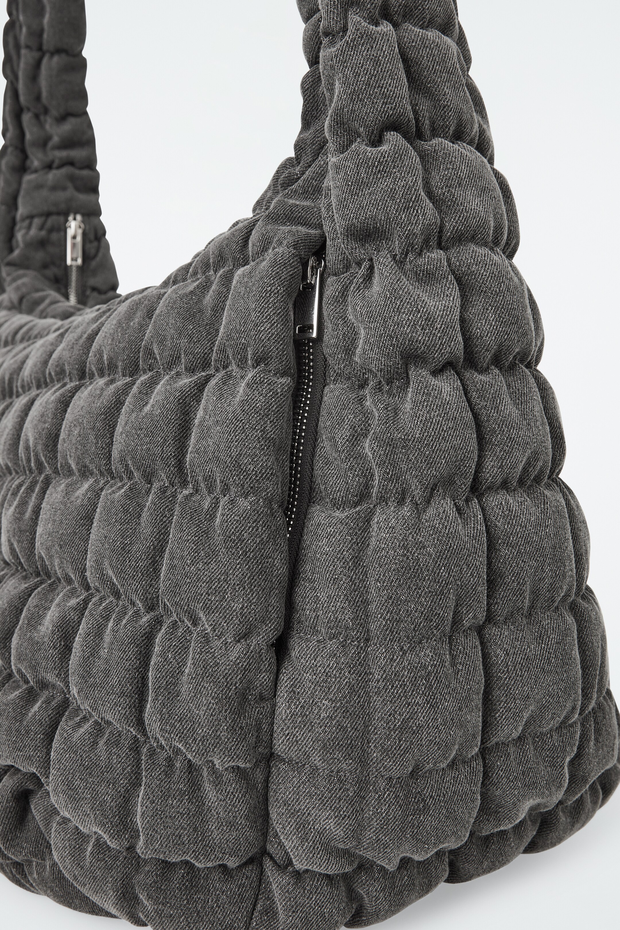 View larger image: OVERSIZED QUILTED CROSSBODY BAG - GREY DENIM - Ladies | H&M GB 2