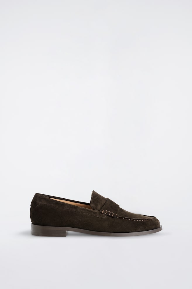 MOCASSINS EN CUIR - BRUN/NOIR - 1