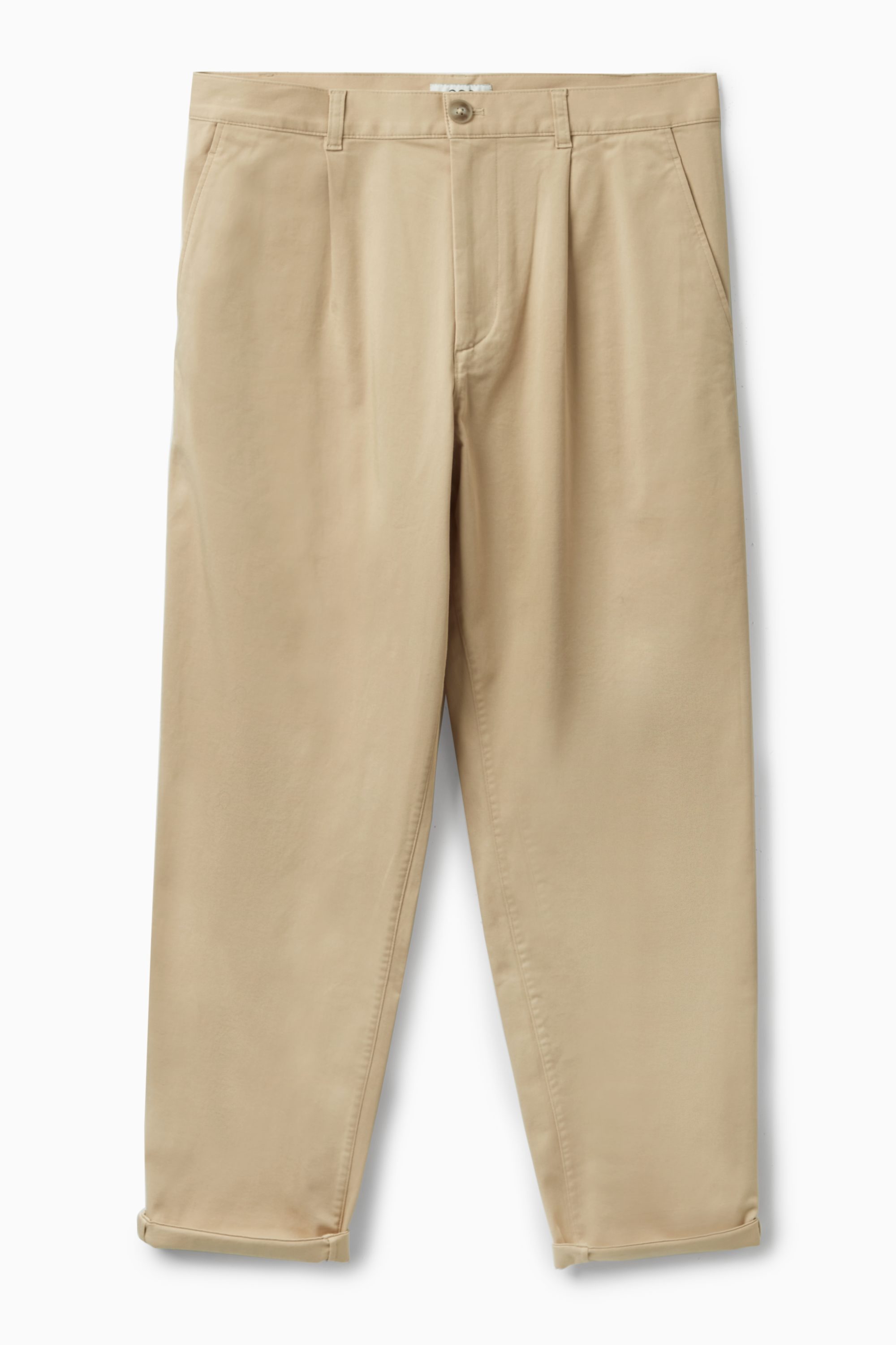 RELAXED-FIT TAPERED CHINOS - BEIGE | COS