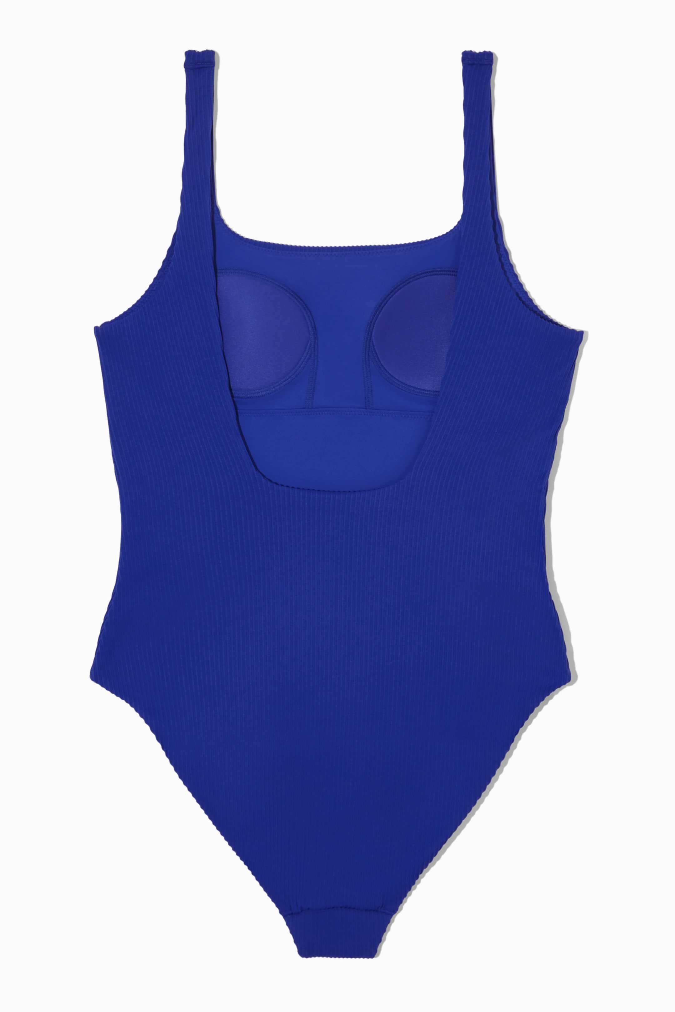 SQUARE-NECK RIBBED PADDED SWIMSUIT