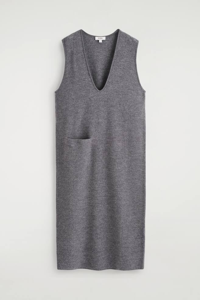 ROCHIE MIDI DIN LÂNĂ FIARTĂ - gri melanj - 1