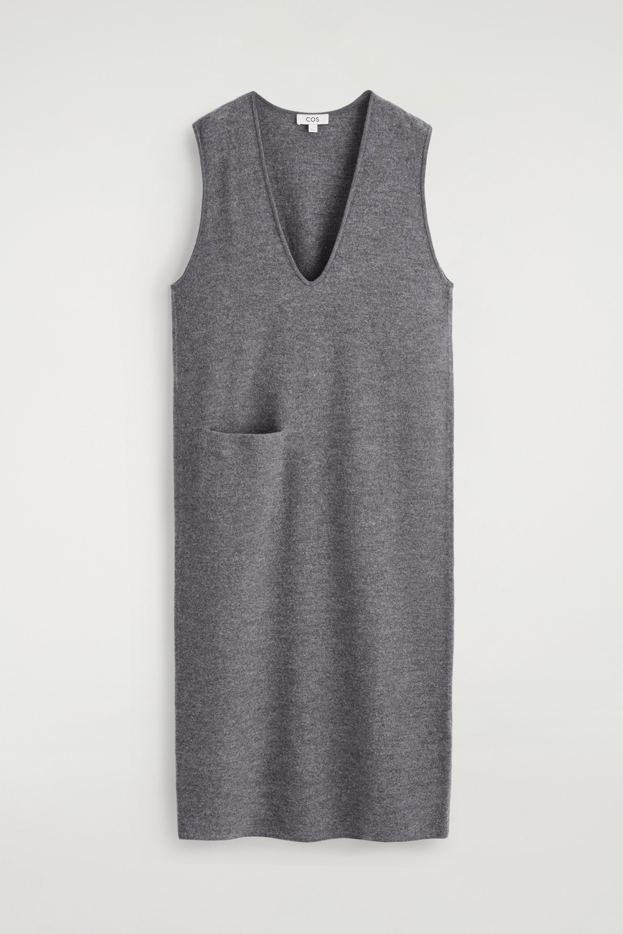 KNITTED MOHAIR VEST - RED | COS