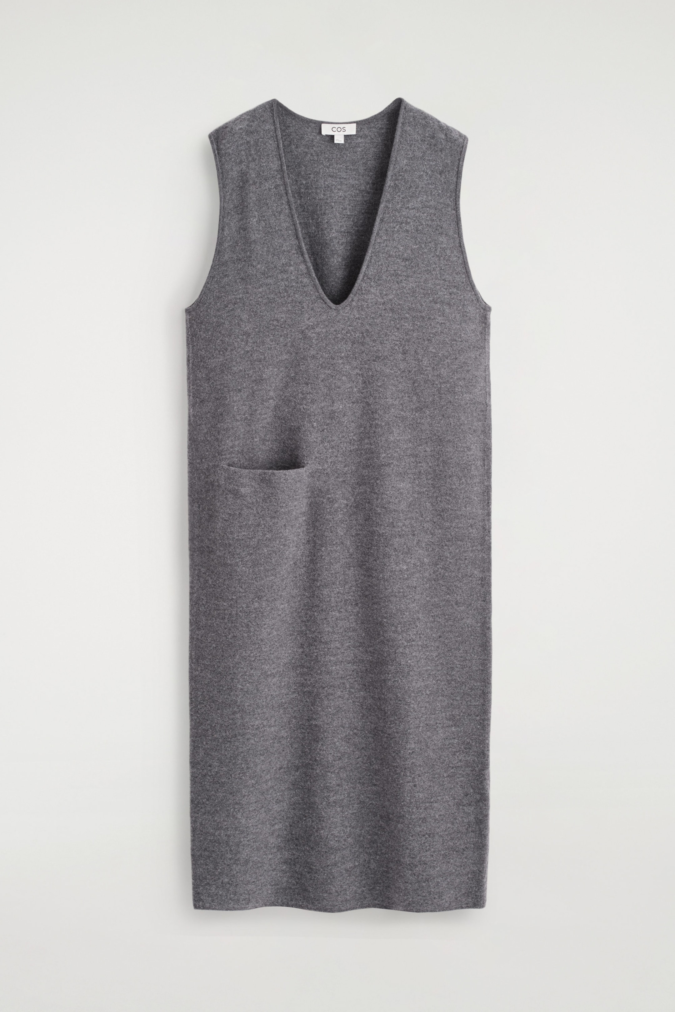BOILED-WOOL MIDI DRESS