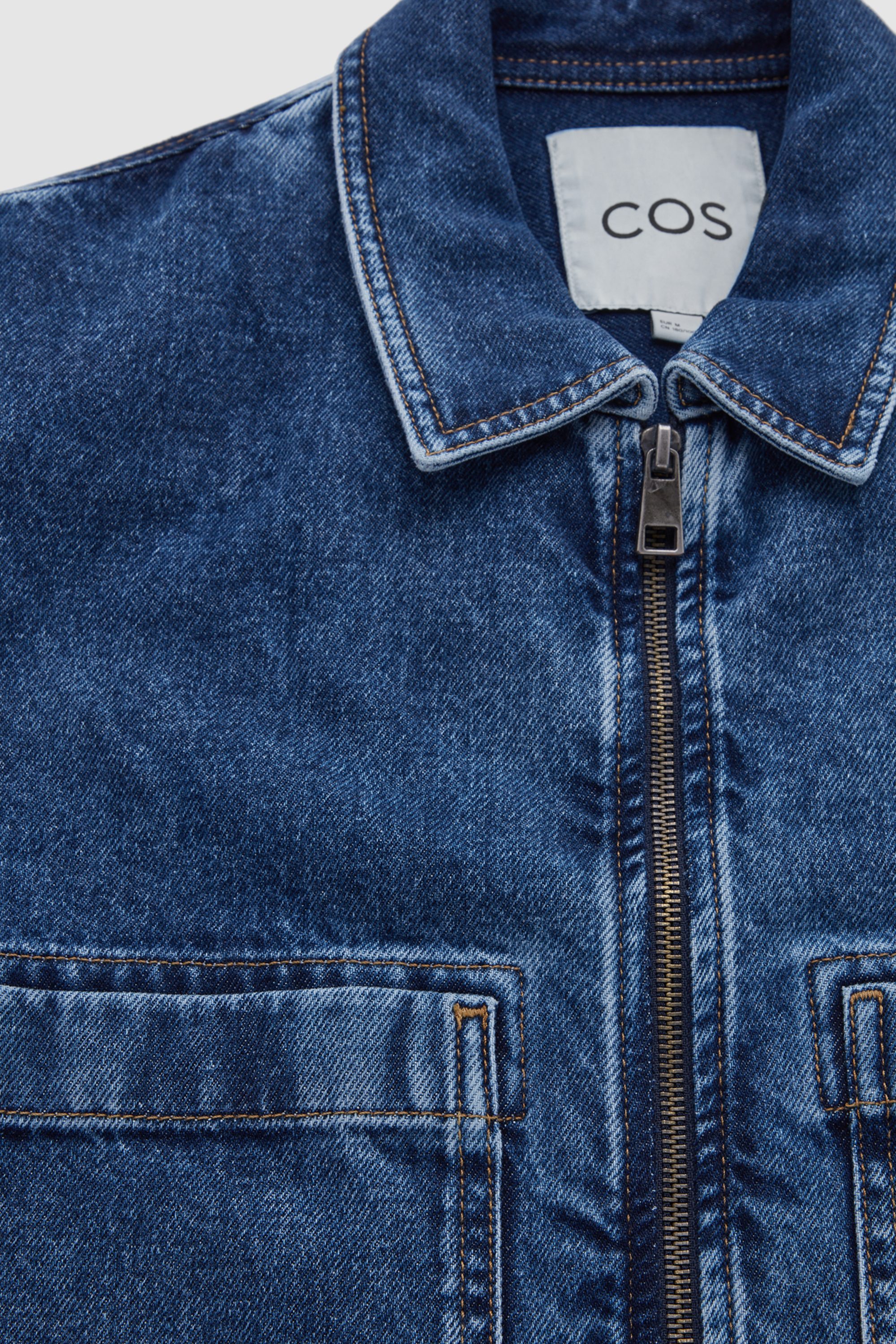 COS ウールダッフルジャケット　Light blue ZIP-UP WOOL JACKET ジッパー付きウールジャケット｜COS コス