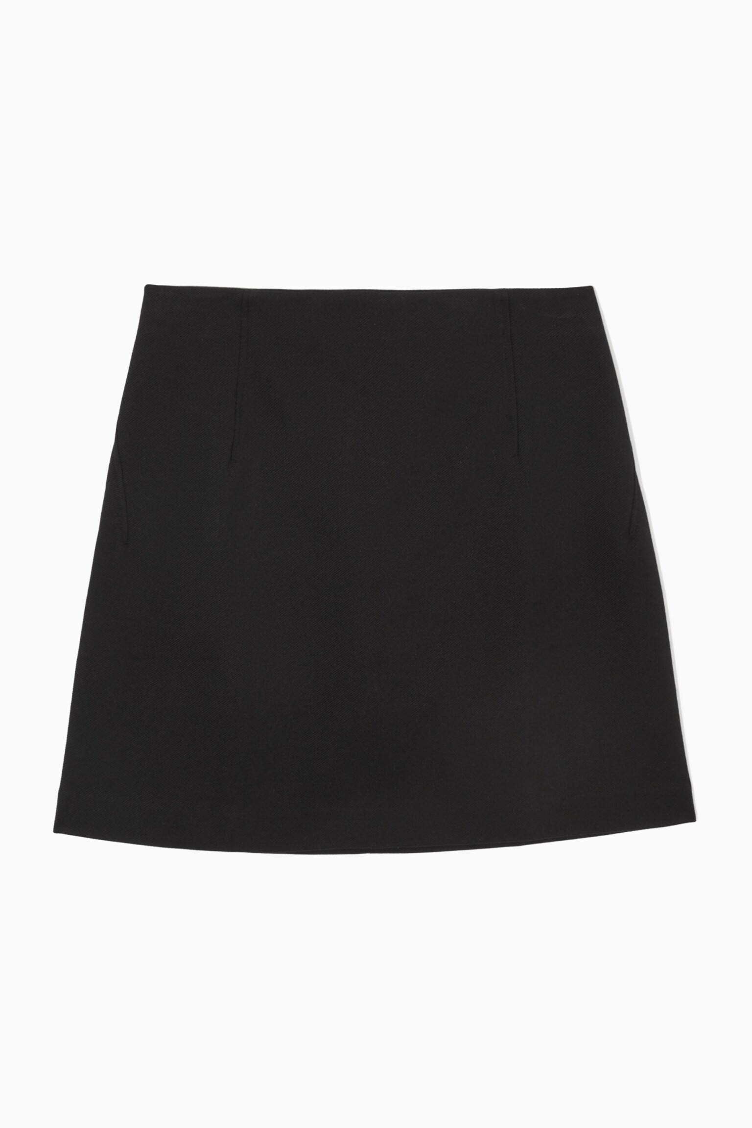 TWILL MINI SKIRT - BLACK/NAVY - 1