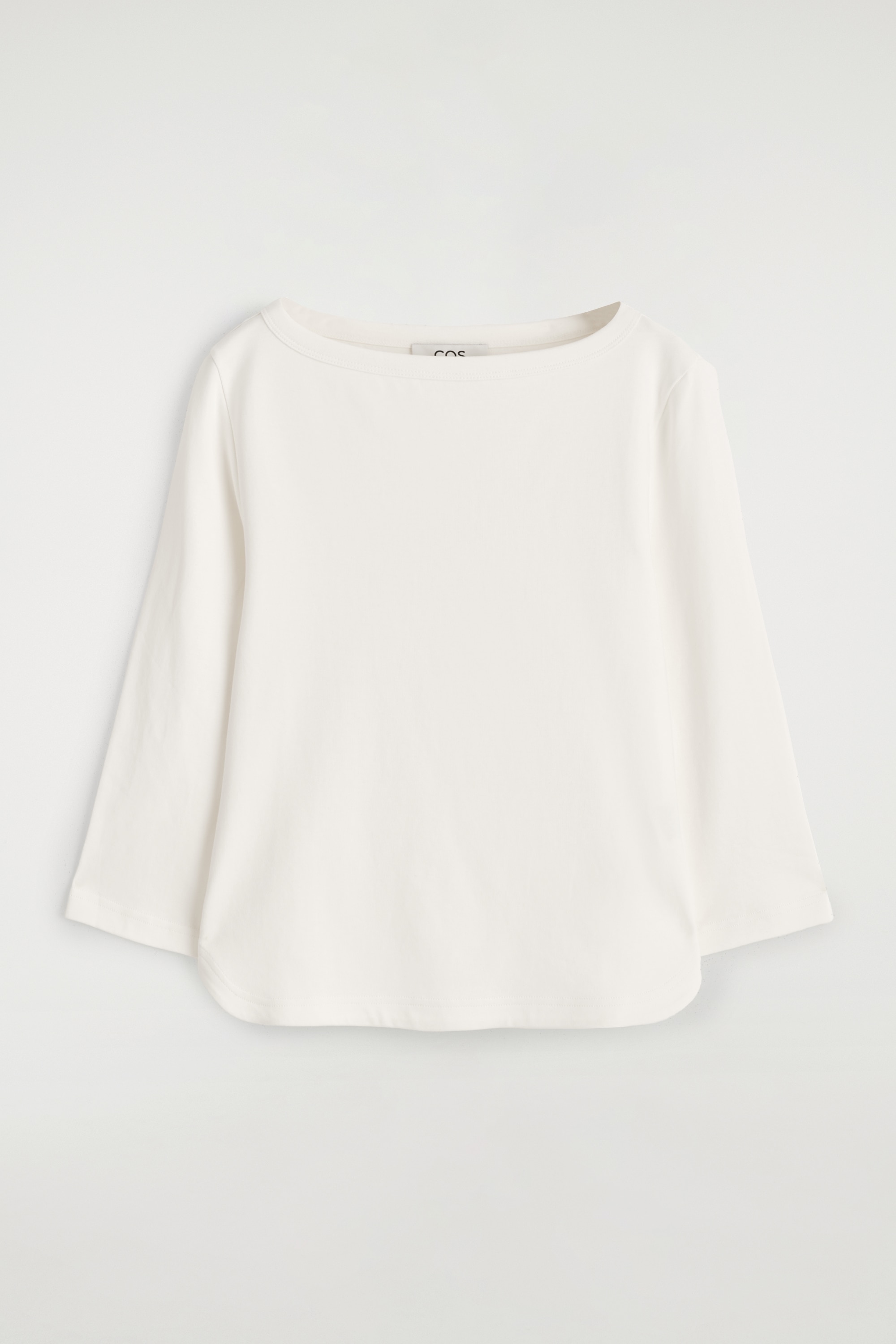 BAVLNĚNÝ TOP S 3/4 RUKÁVY - BÍLÁ/ČERNÁ