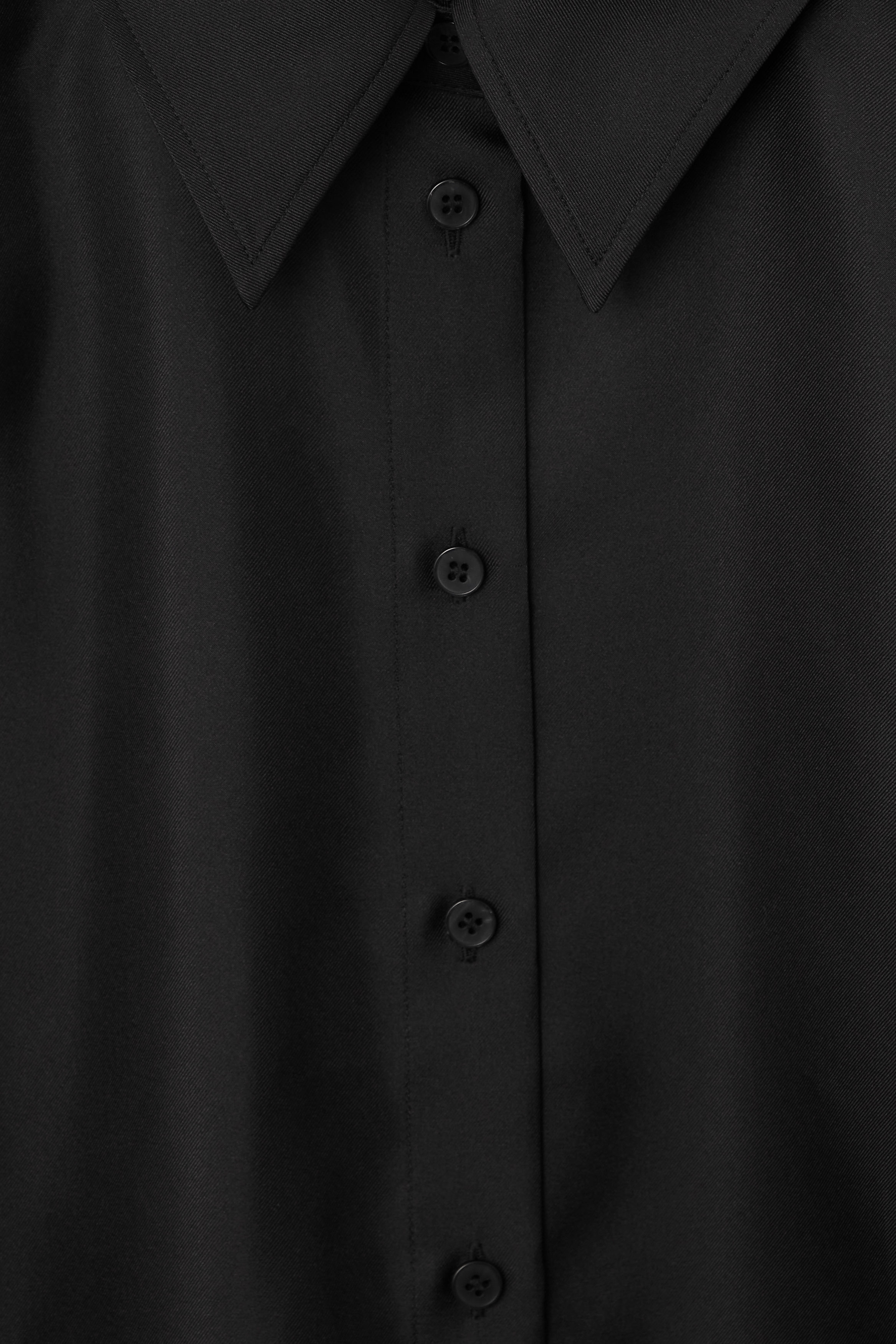 OVERSIZED BATWING-SLEEVE SILK SHIRT - BLACK | COS CH