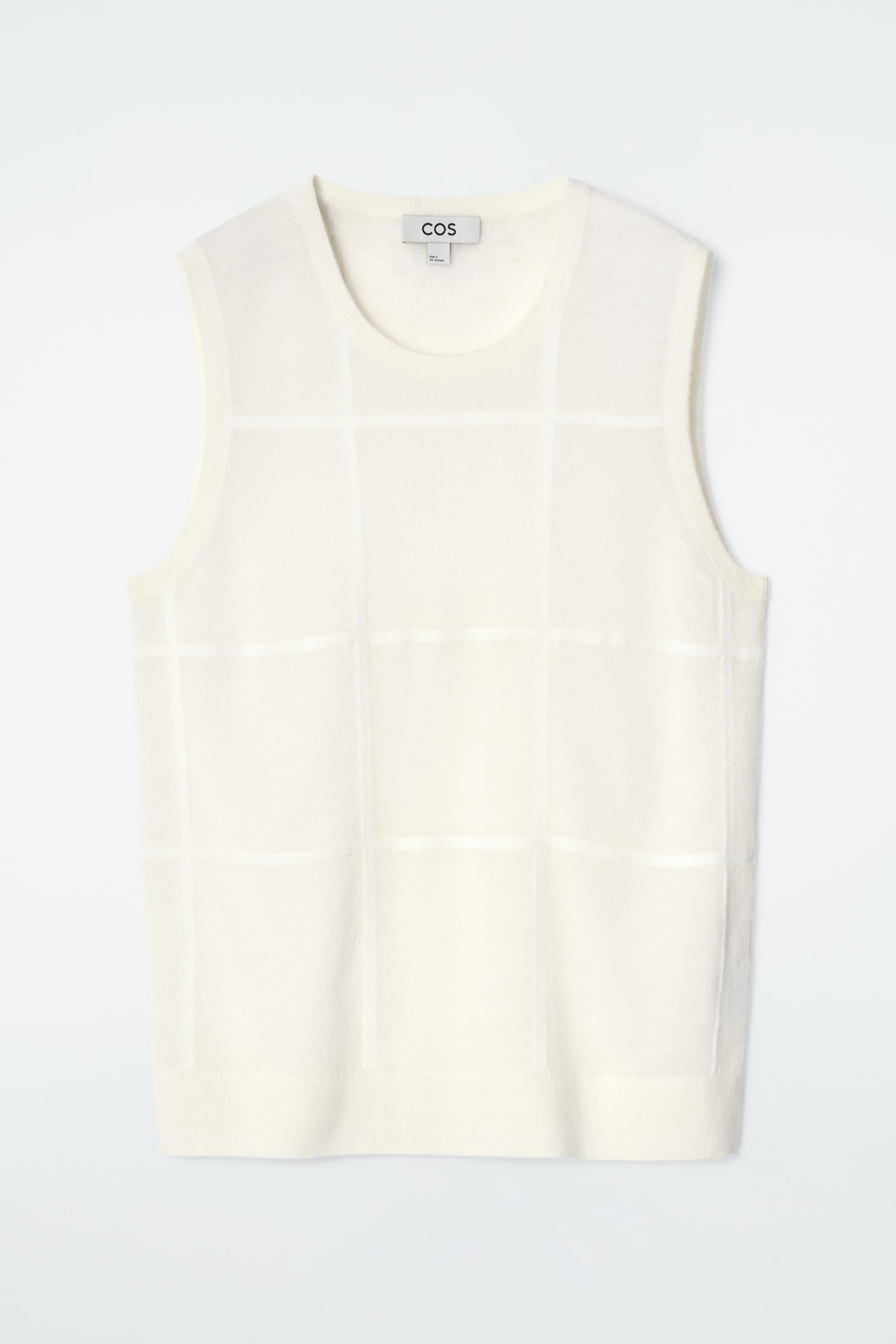 Ingrandisci l'immagine: WINDOWPANE-CHECK VEST - IVORY - DONNA | H&M CH 7