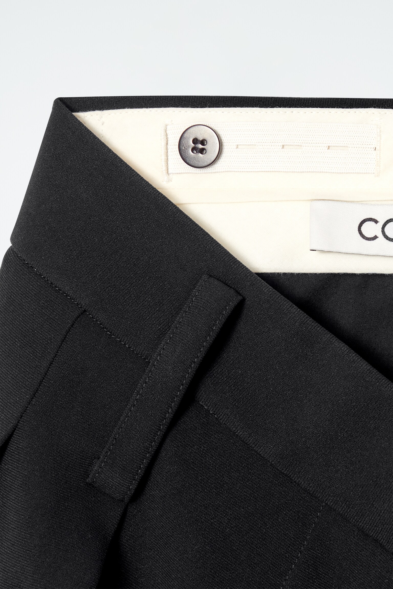 PANTALON DE TAILLEUR DROIT EN TISSU FLUIDE - NOIR - 8