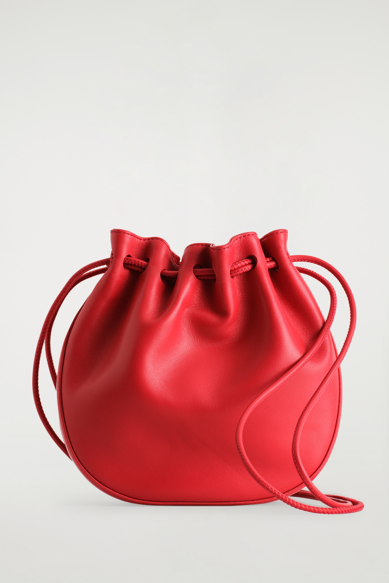 BOLSO FRUNCIDO - PIEL - ROJO - 2