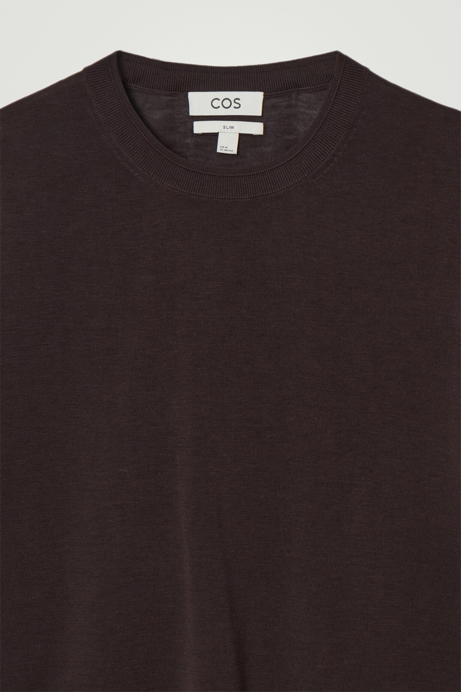 SLIM KNITTED SILK T-SHIRT - DARK BROWN/GREY-BEIGE/BLUE/BLACK - 2