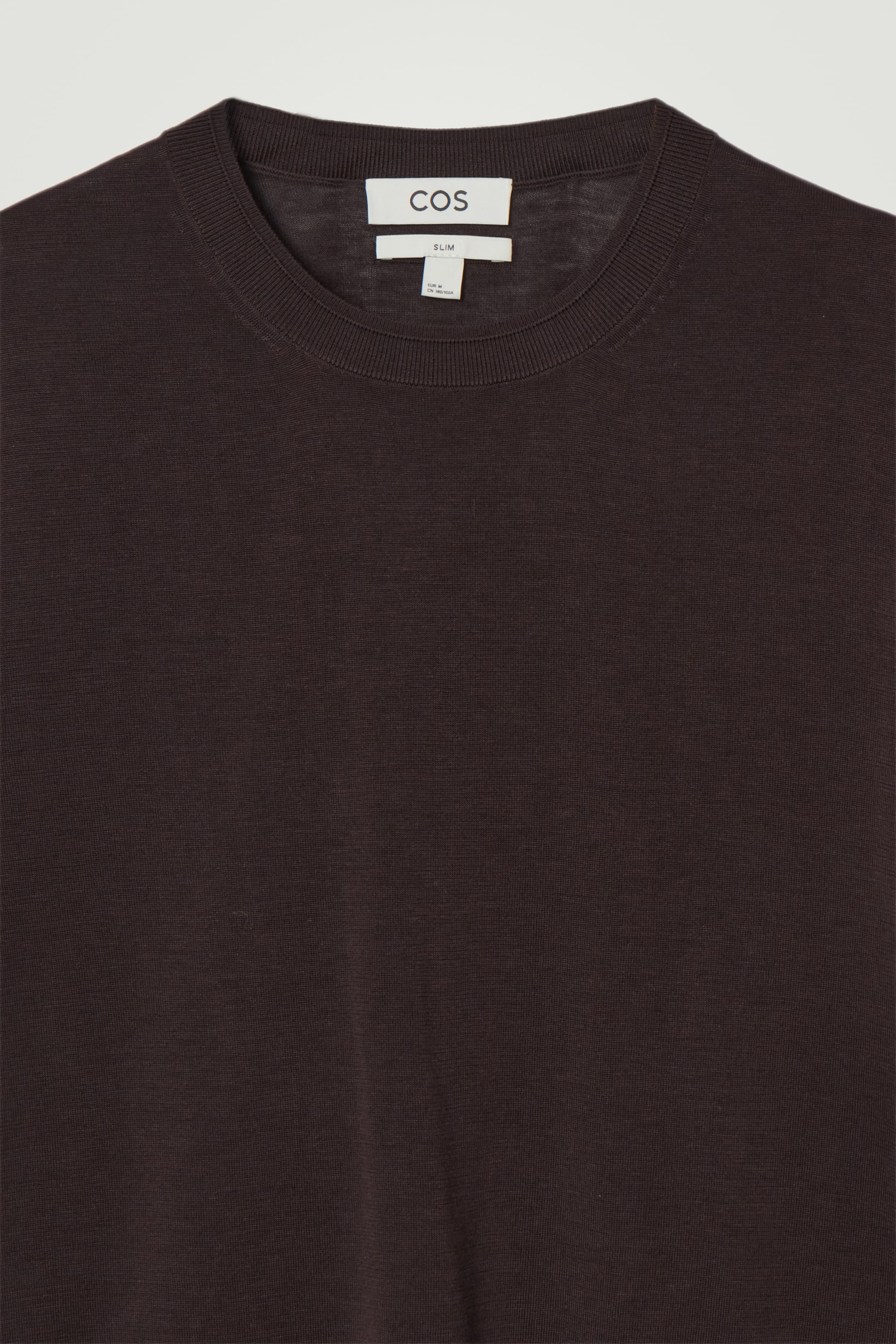 View larger image: SLIM KNITTED SILK T-SHIRT - DARK BROWN - Men | H&M GB 2