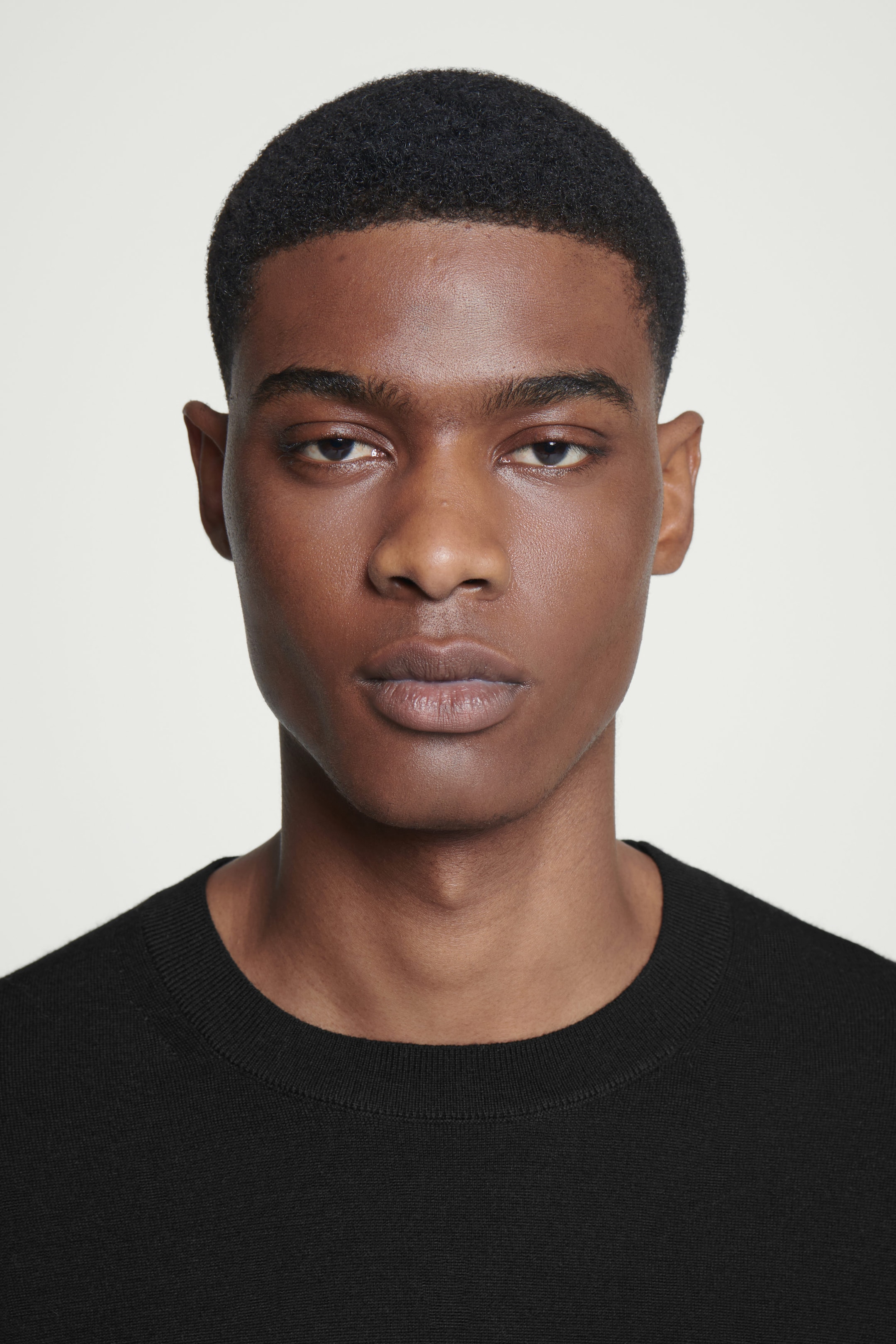 LEATHER-PANELLED MERINO WOOL JUMPER