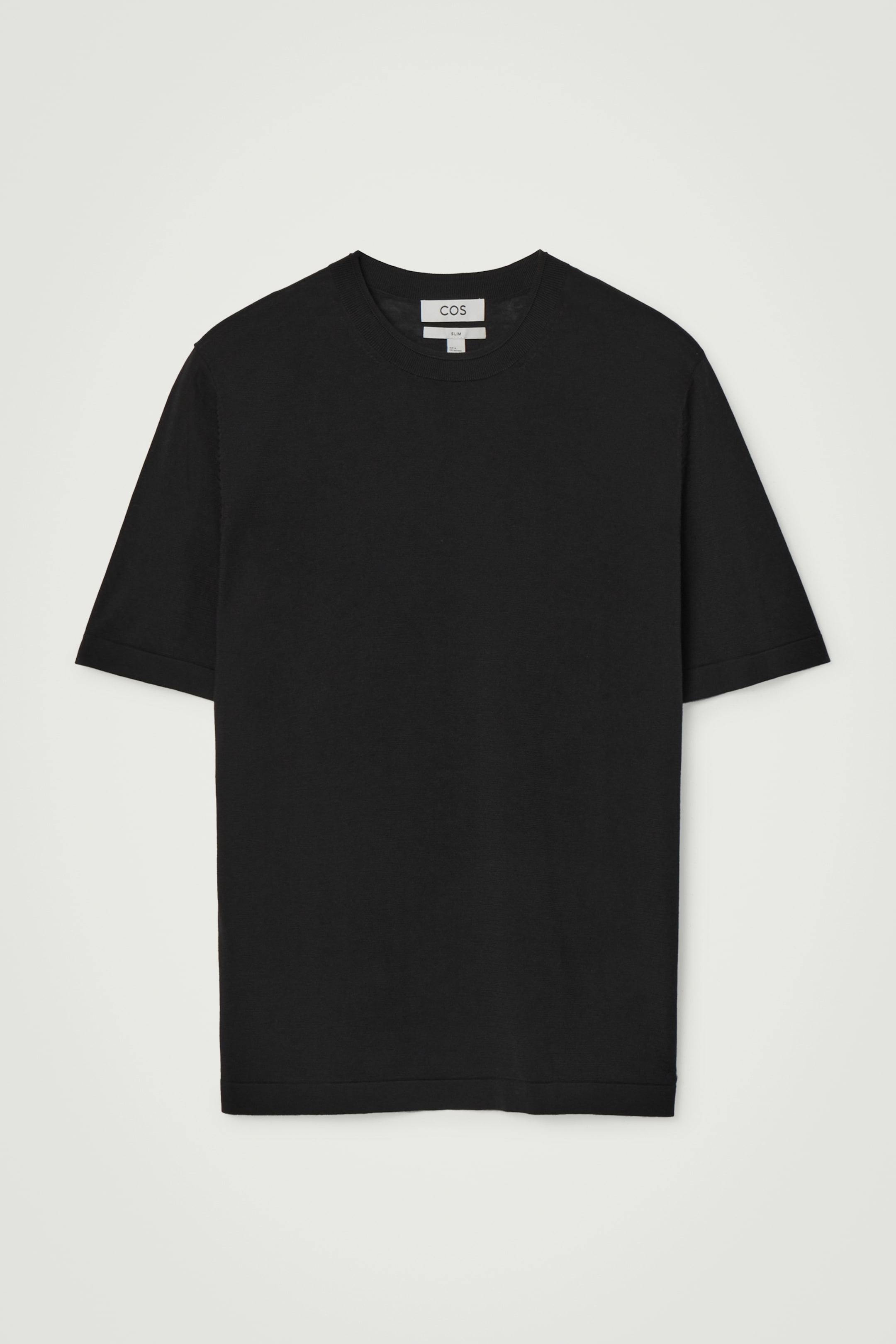 View larger image: SLIM KNITTED SILK T-SHIRT - BLACK - Men | H&M GB 1