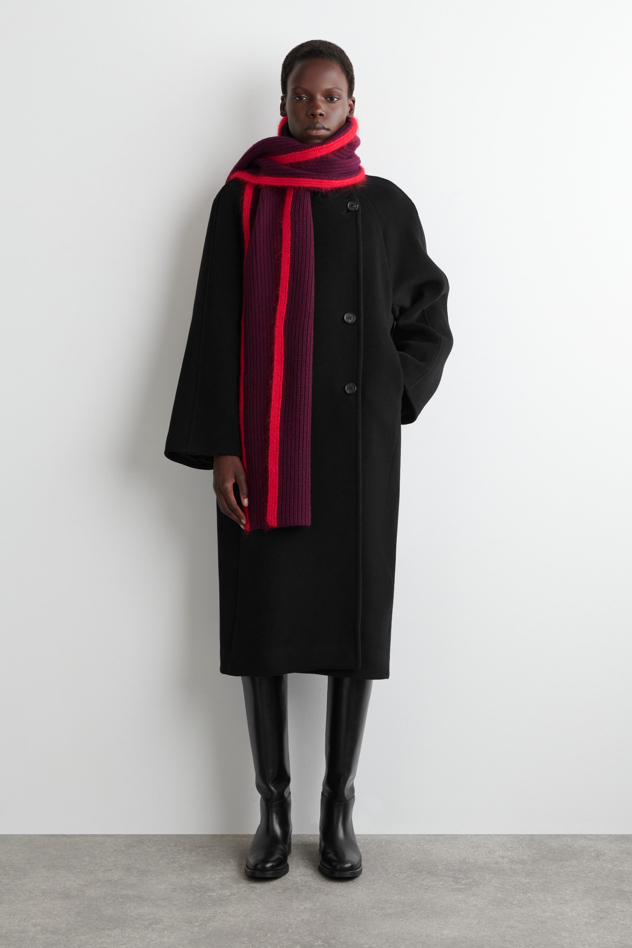 CHUNKY WOOL-MOHAIR SCARF