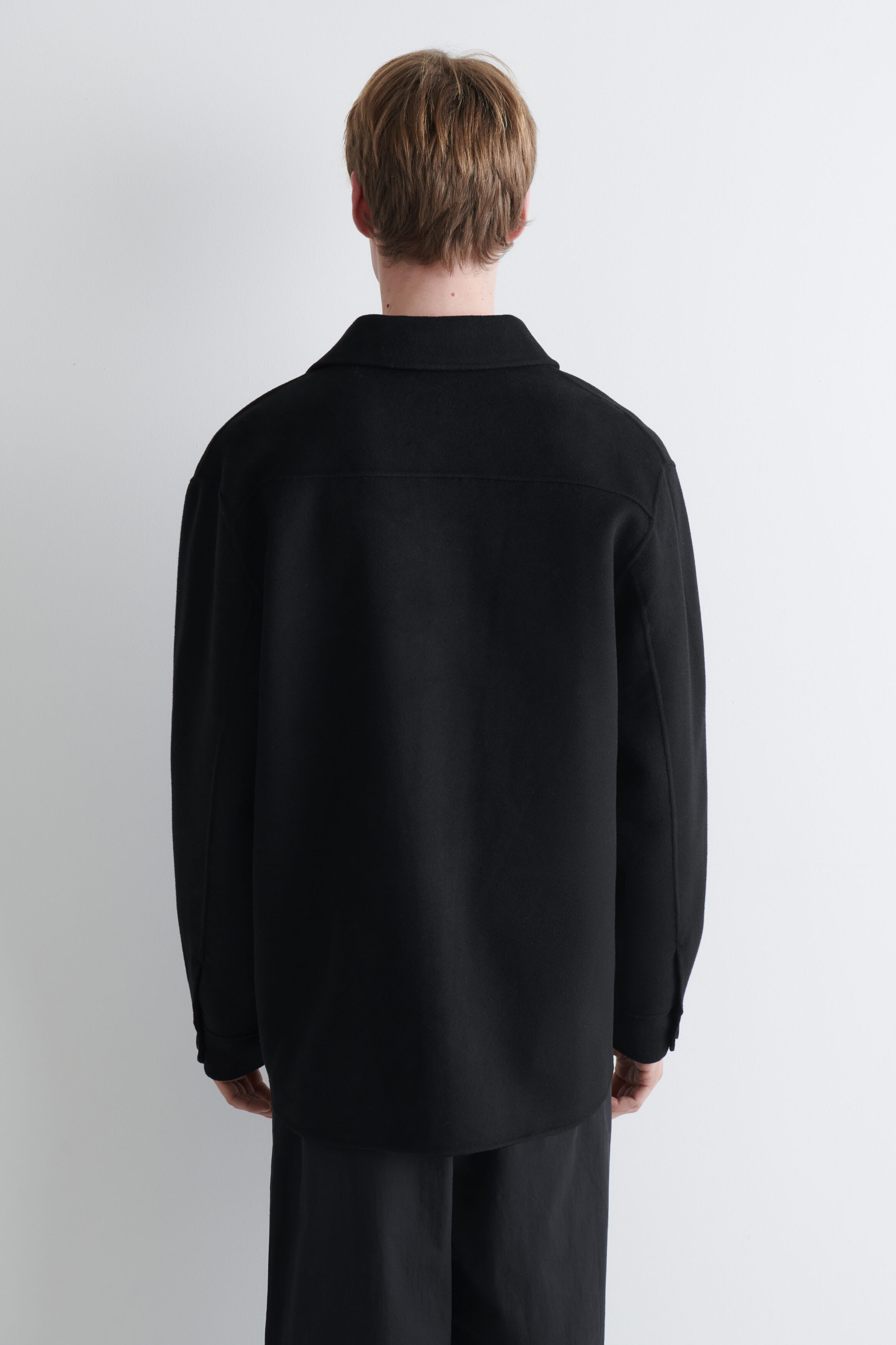 DOUBLE-FACED WOOL OVERSHIRT - thumbnail 4