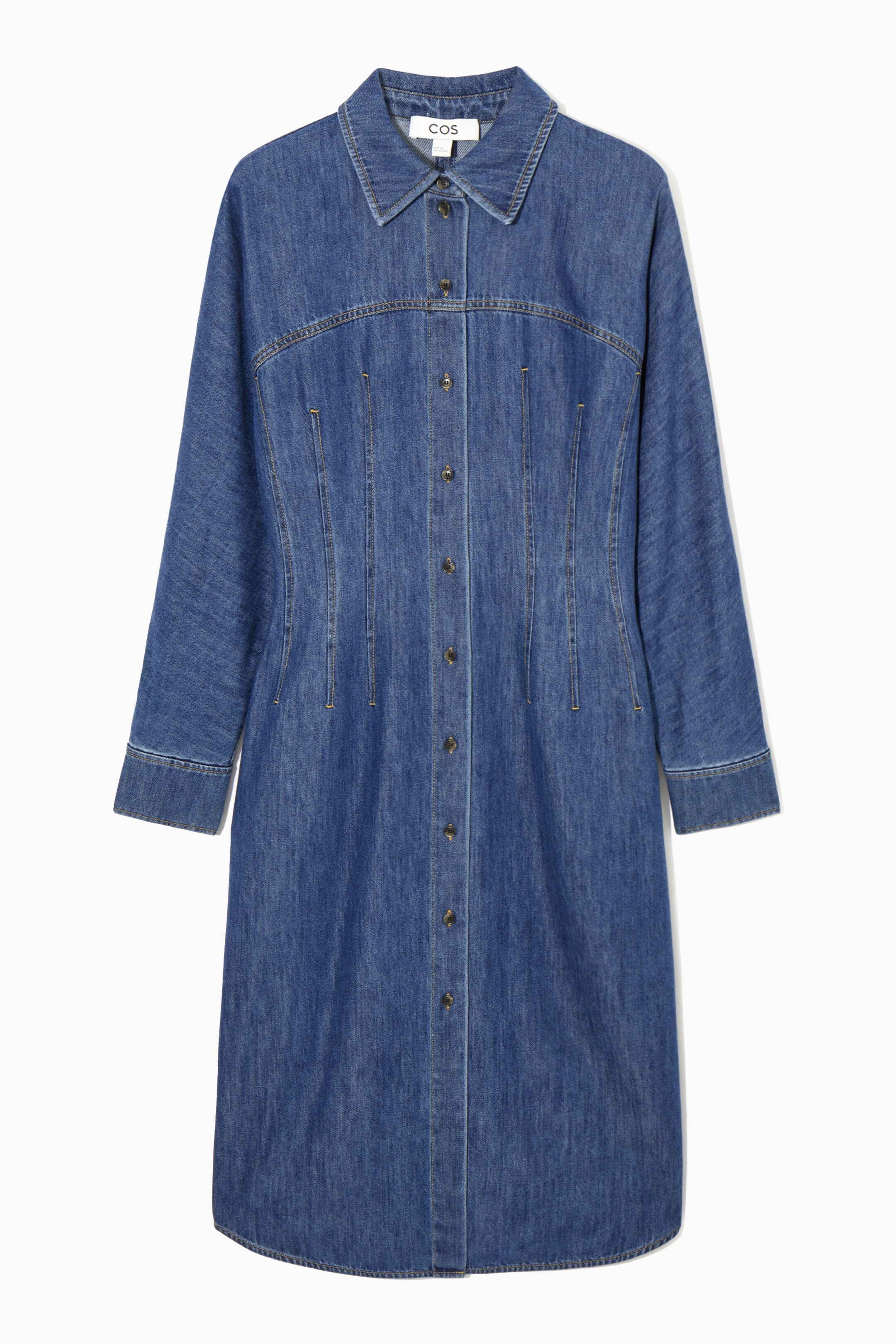 Ingrandisci l'immagine: OVERSIZED WAISTED DENIM SHIRT DRESS - BLUE - DONNA | H&M CH 1