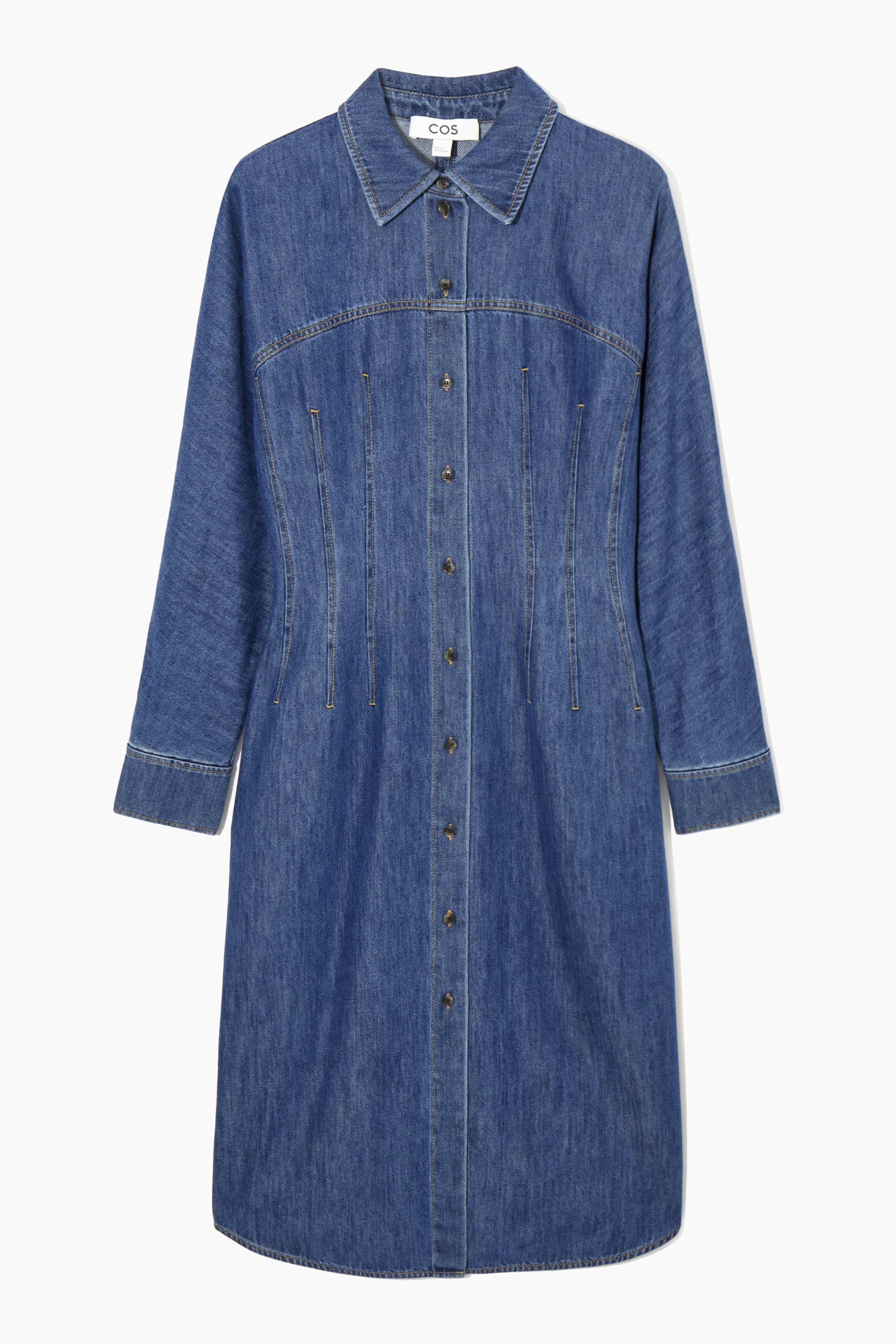 View larger image: OVERSIZED WAISTED DENIM SHIRT DRESS - BLUE - Ladies | H&M GB 1