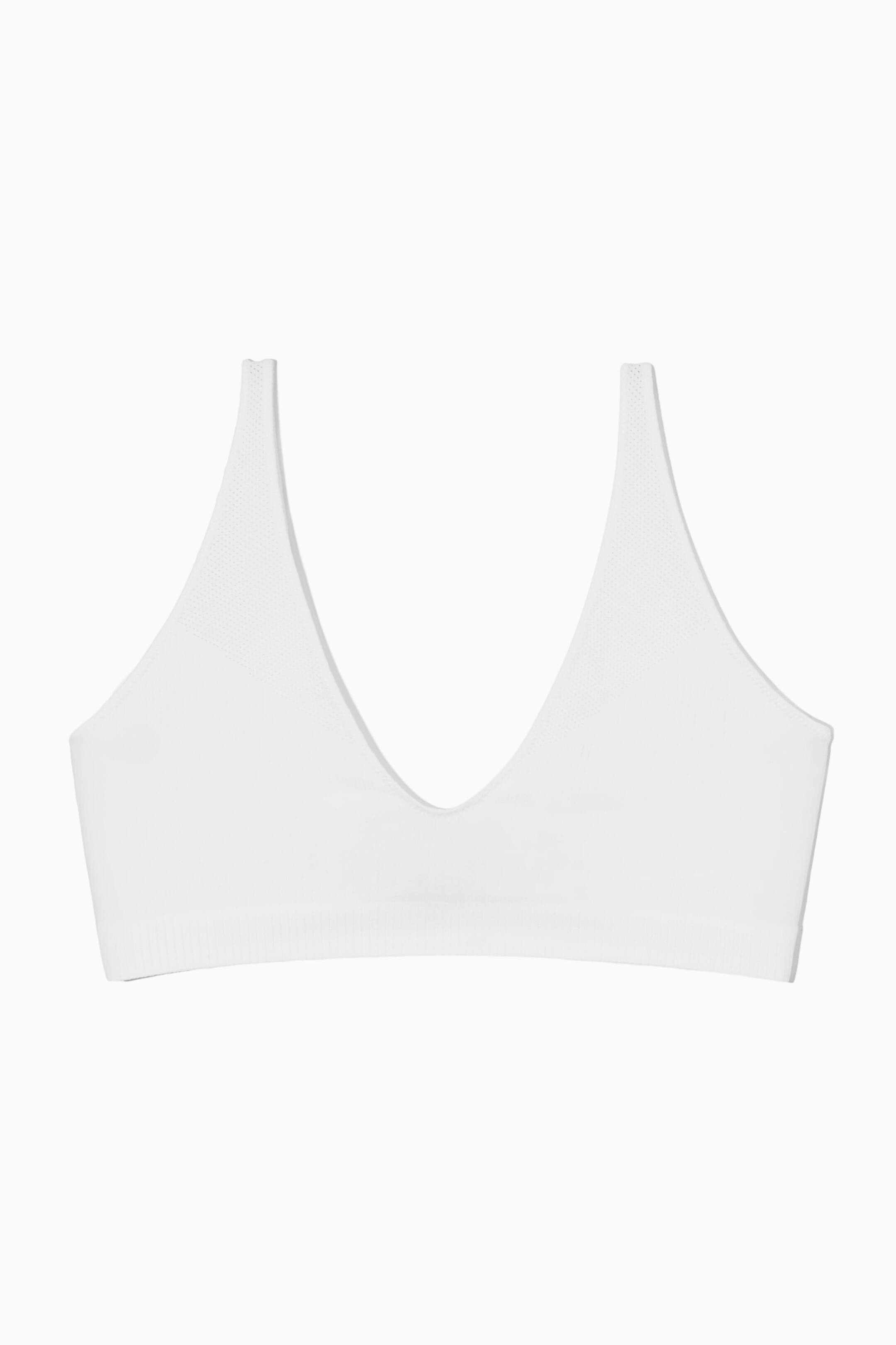Vis større bilde: SEAMLESS RIBBED BRA - WHITE - Ladies | H&M NO 1