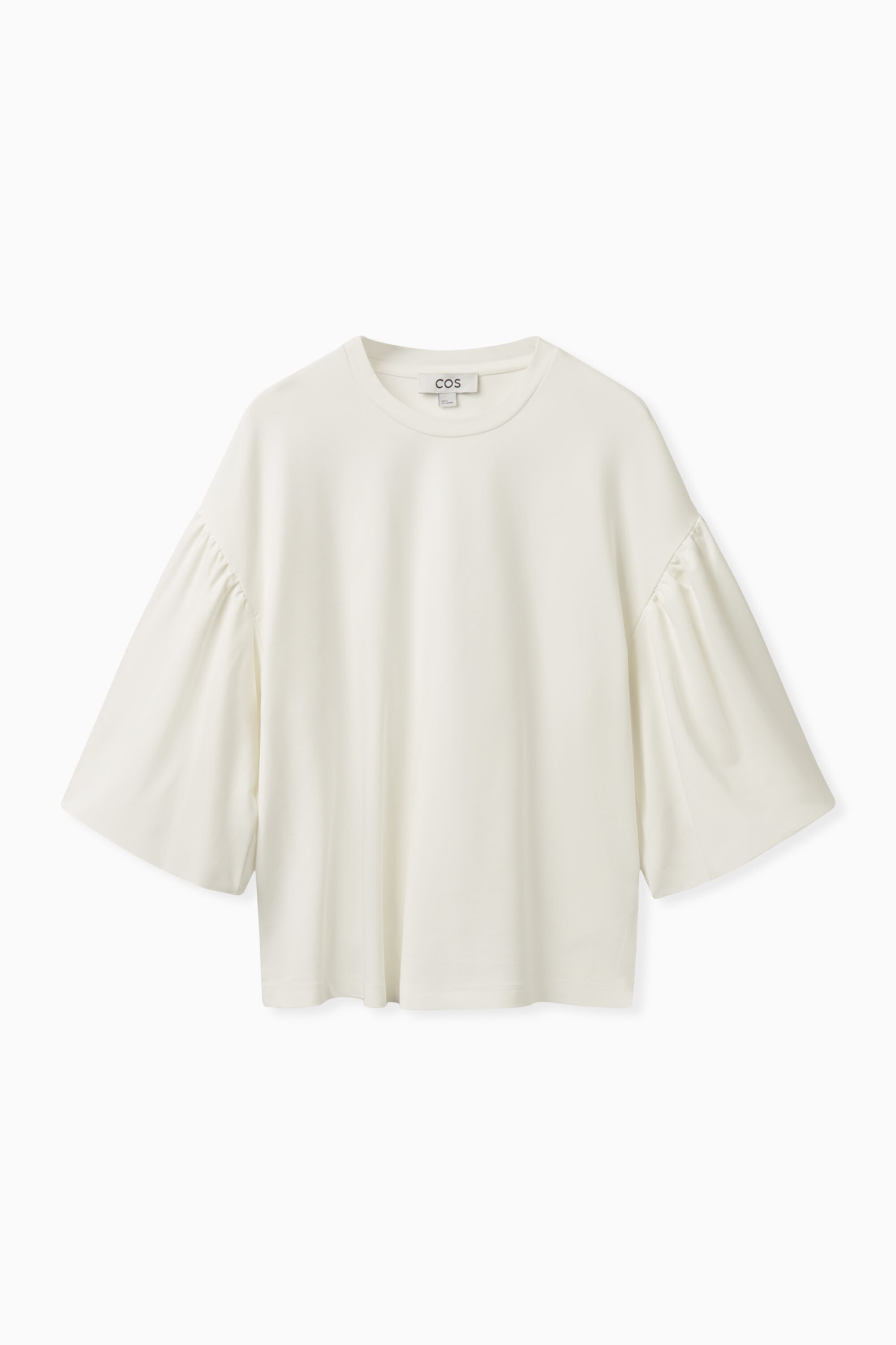 PUFF-SLEEVE T-SHIRT - WHITE | COS