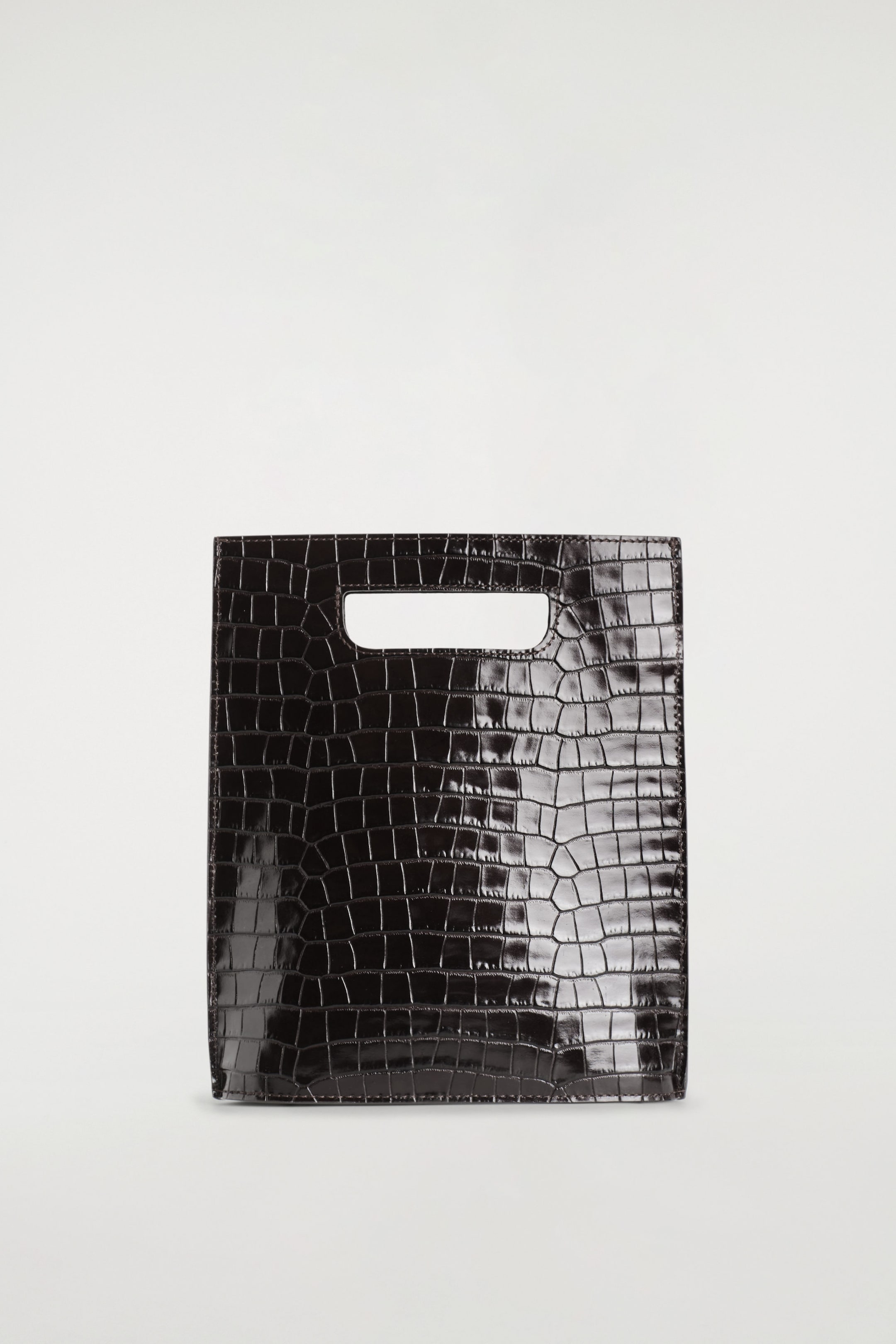 FOLIO MINI BAG - CROC-EFFECT LEATHER
