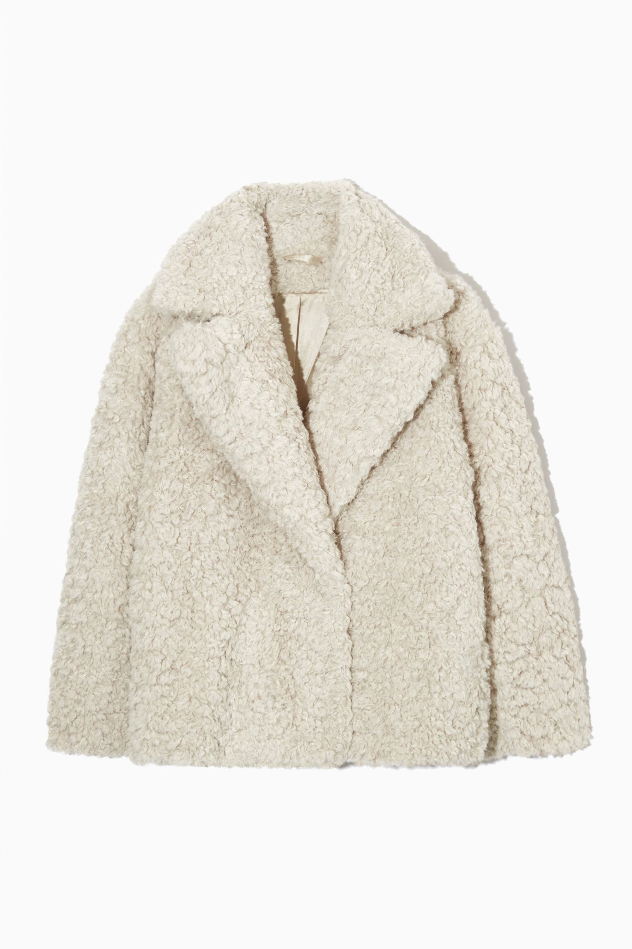 View larger image: OVERSIZED FAUX SHEARLING JACKET - CREAM - Ladies | H&M GB 1