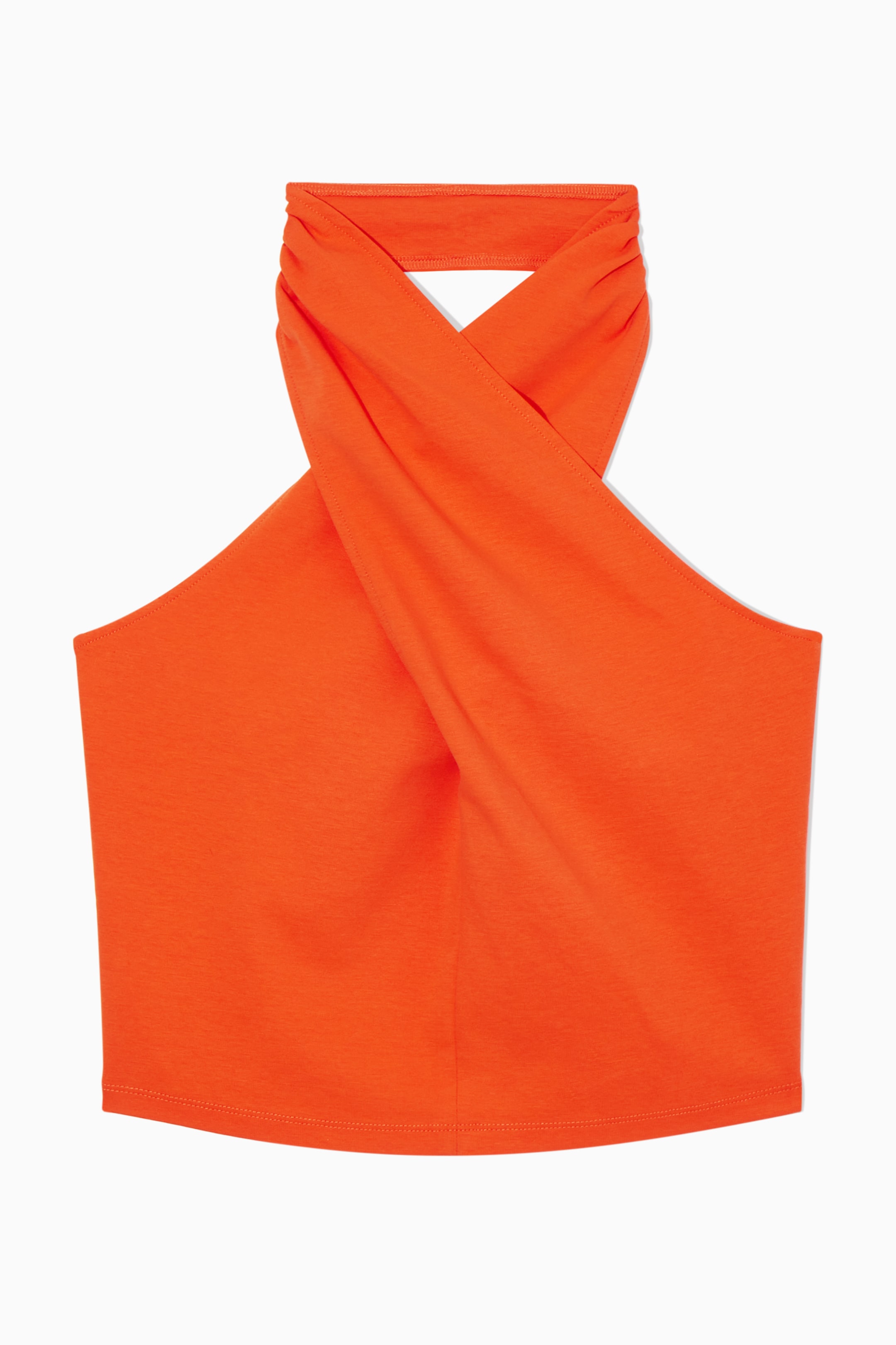 Ingrandisci l'immagine: HALTERNECK CROPPED TOP - ORANGE - DONNA | H&M CH 1