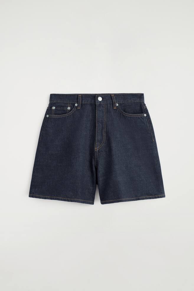 JEANSSHORTS MIT HOHEM BUND - Dunkelblau - 1