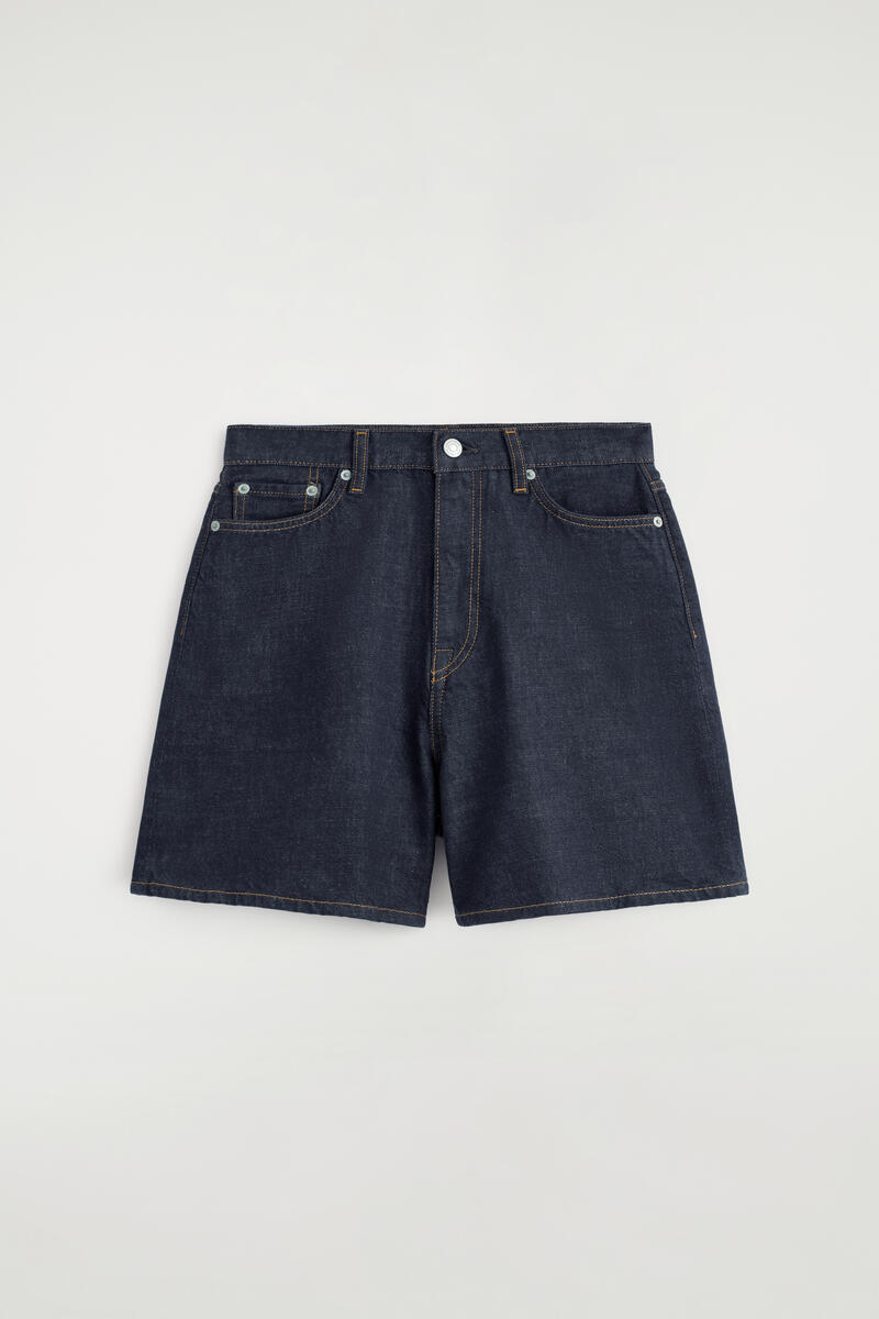 High-Rise Denim Shorts