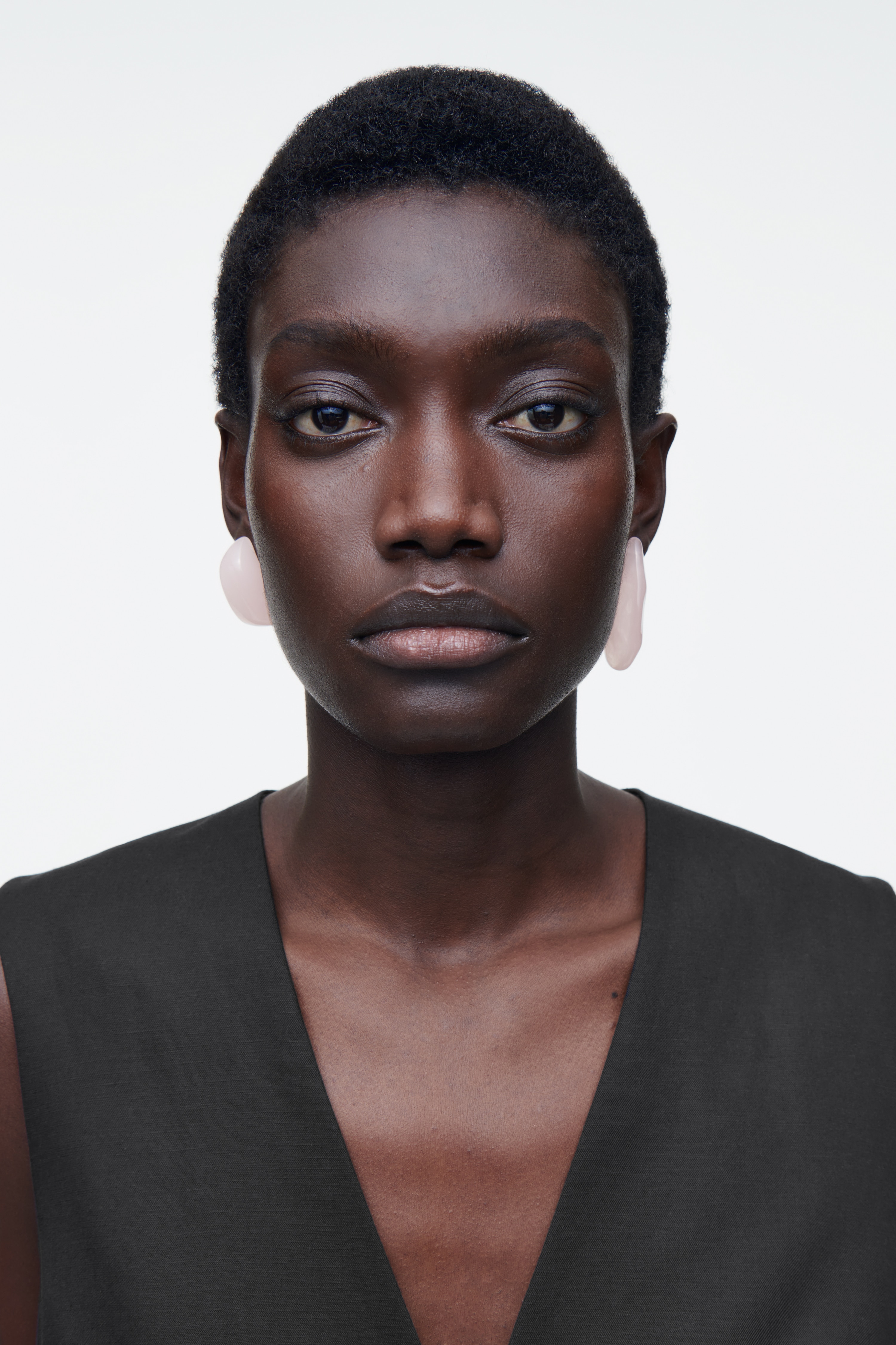 Ασύμμετρα σκουλαρίκια με πέτρες - ΡΟΖ