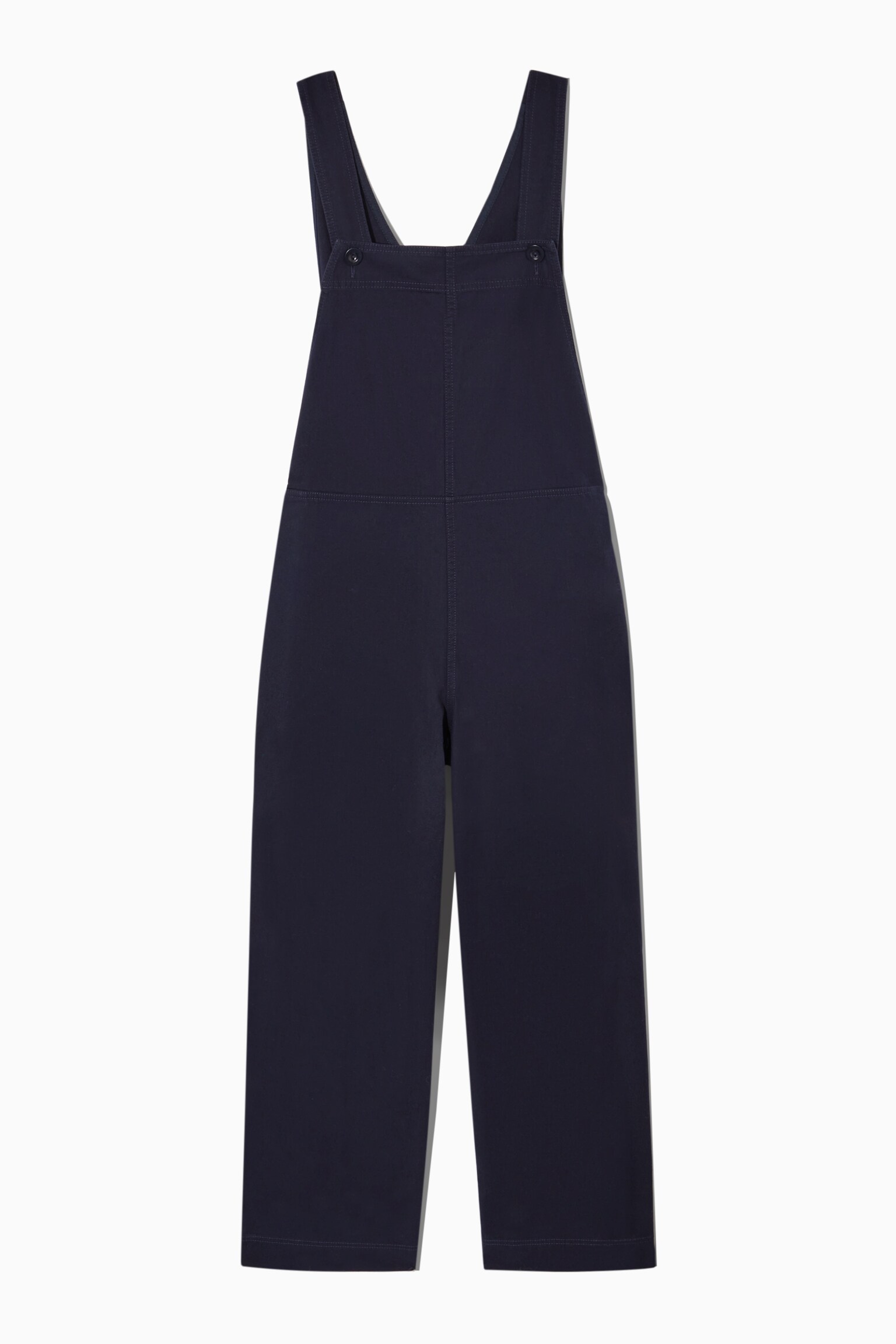 WRAP-BACK WIDE-LEG DUNGAREES - NAVY