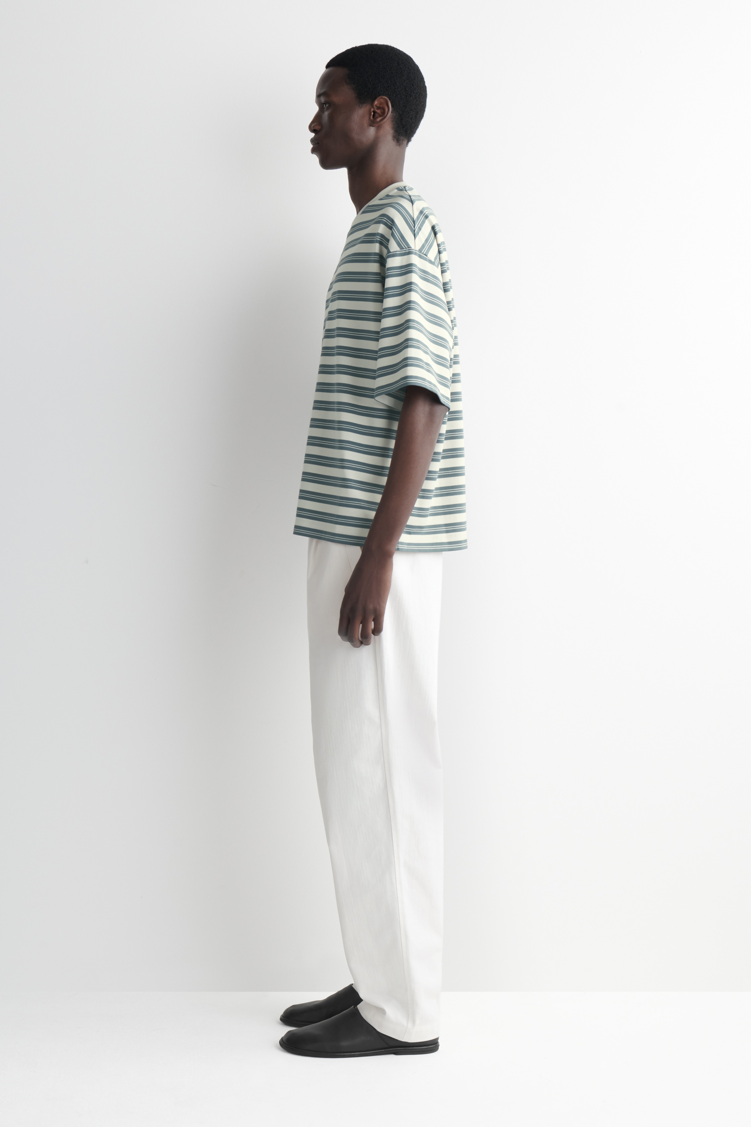 OVERSIZED STRIPED COTTON T-SHIRT