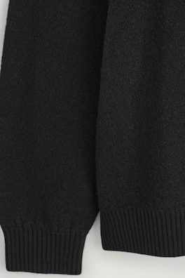 BOILED MERINO WOOL CREW-NECK SWEATER — BLACK 7