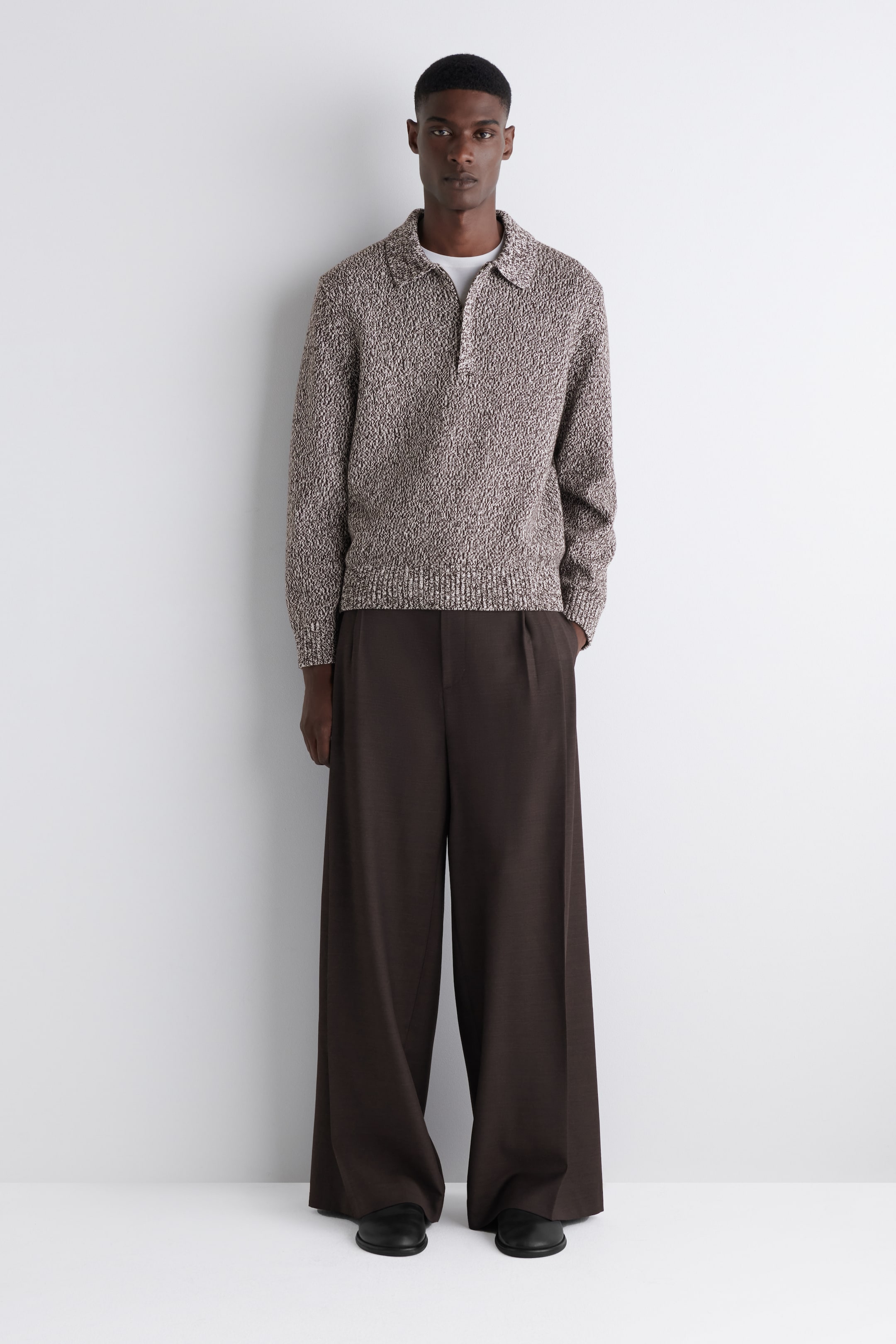Grösseres Bild ansehen: PULLOVER AUS WOLL-MIX MIT KURZEM REISSVERSCHLUSS - BRAUN/WEISS - HERREN | H&M CH 2