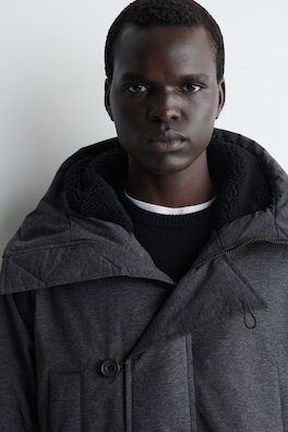 TECHNICAL HOODED DOWN PARKA — DARK GRAY 4