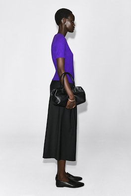 PURE CASHMERE T-SHIRT — PURPLE 5