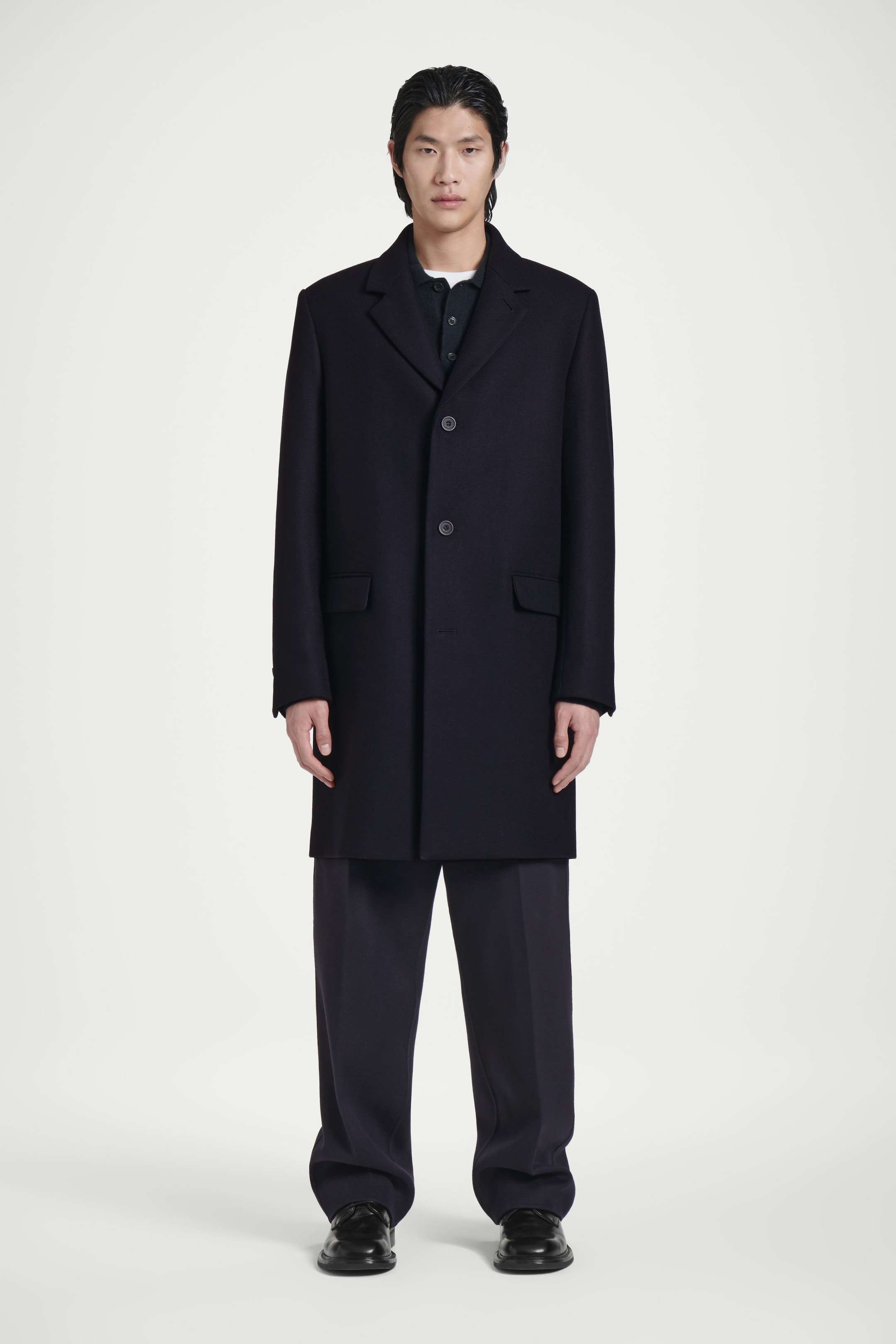 TAILORED WOOL-TWILL COAT