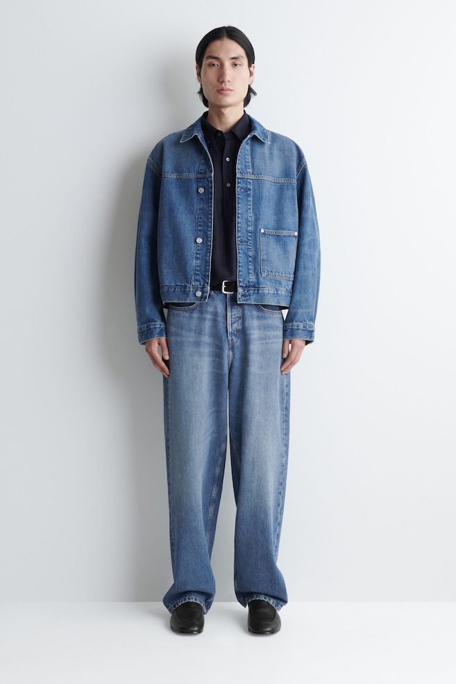 DENIM SHIRT JACKET — BLUE