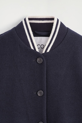 BOILED WOOL-BLEND BOMBER JACKET — NAVY 7