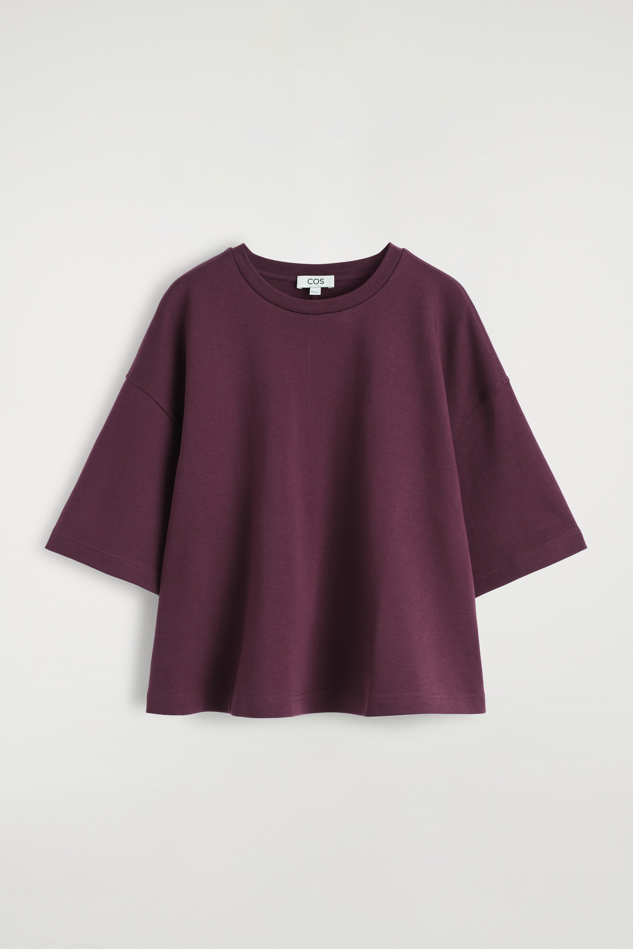Grotere afbeelding bekijken: Oversized boxy T-shirt - bordeauxrood - DAMES | H&M BE 6