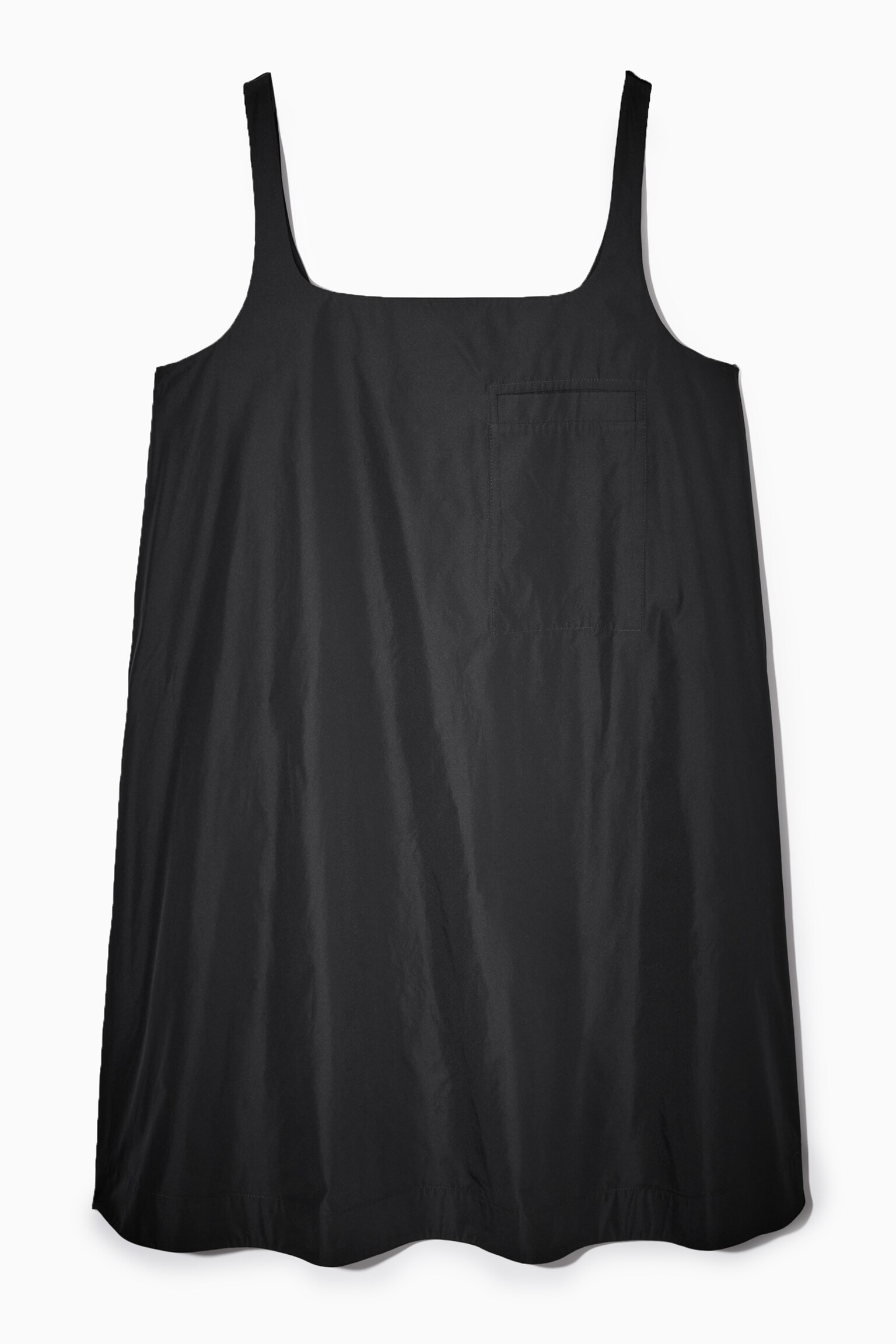 CONTRAST-PANEL MINI DRESS - BLACK