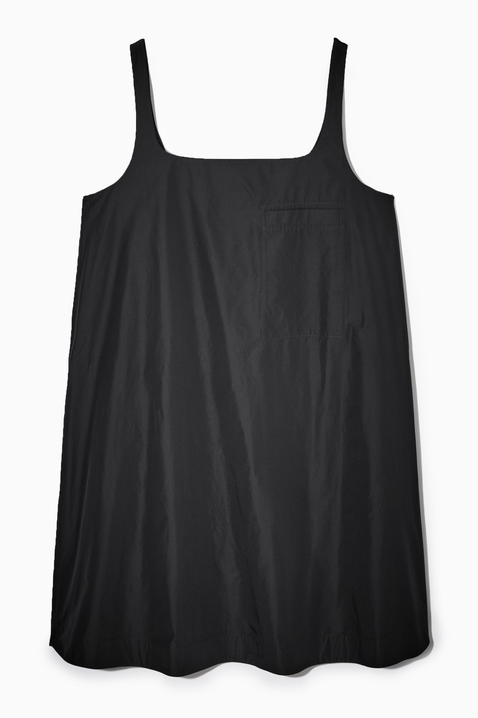 CONTRAST-PANEL MINI DRESS - BLACK