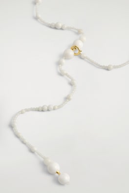BEADED JADE NECKLACE — OFF-WHITE 3