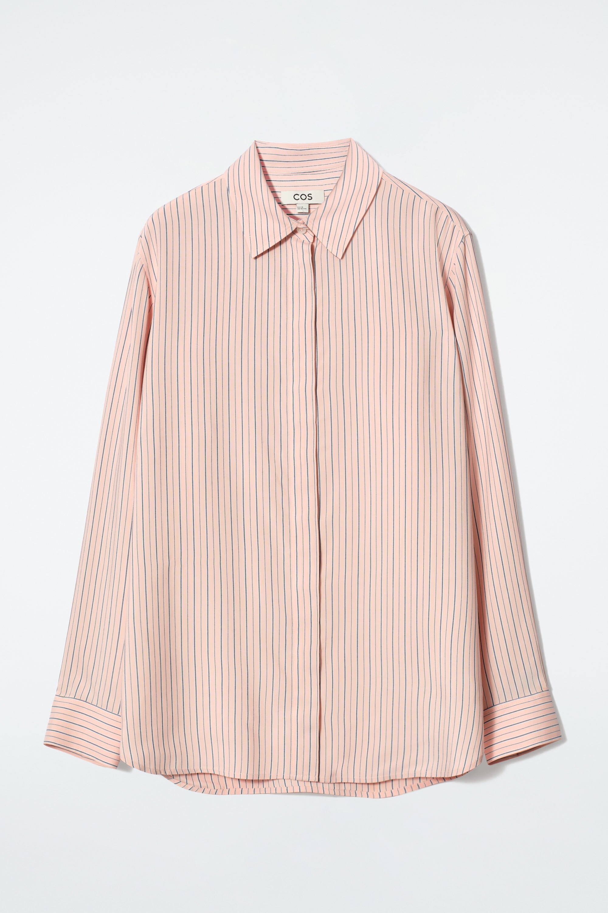 上下 新品 Relaxed Striped Shirt Pants /prips RELAXED ELASTICATED PINSTRIPED PANTS - BLACK / PINSTRIPED | COS