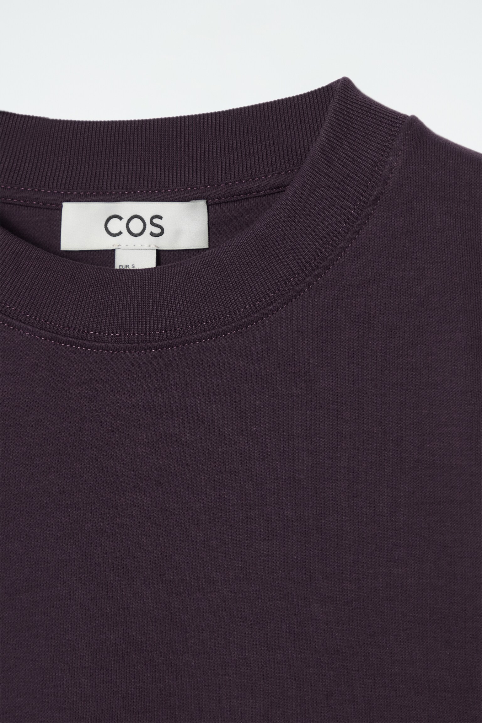 טי-שירט ארוך שרוול עם חיתוך נקי - סגול כהה/white/BLACK - 3