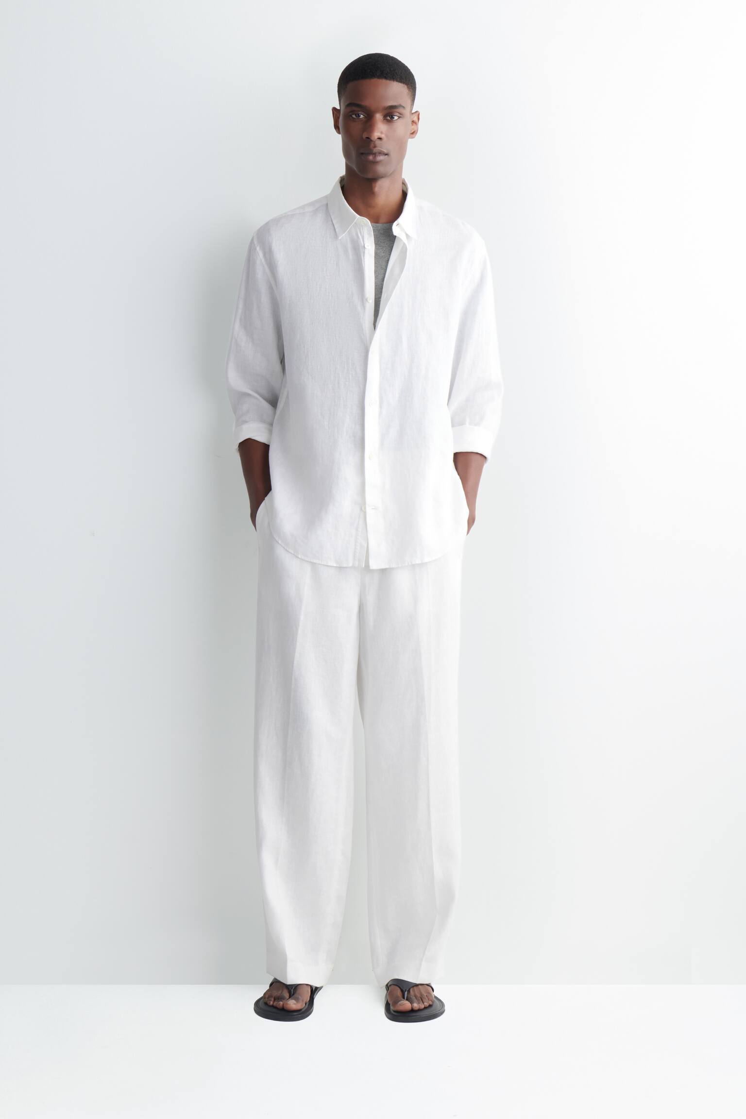 RELAXTE LINNEN BLOUSE-WIT - 10