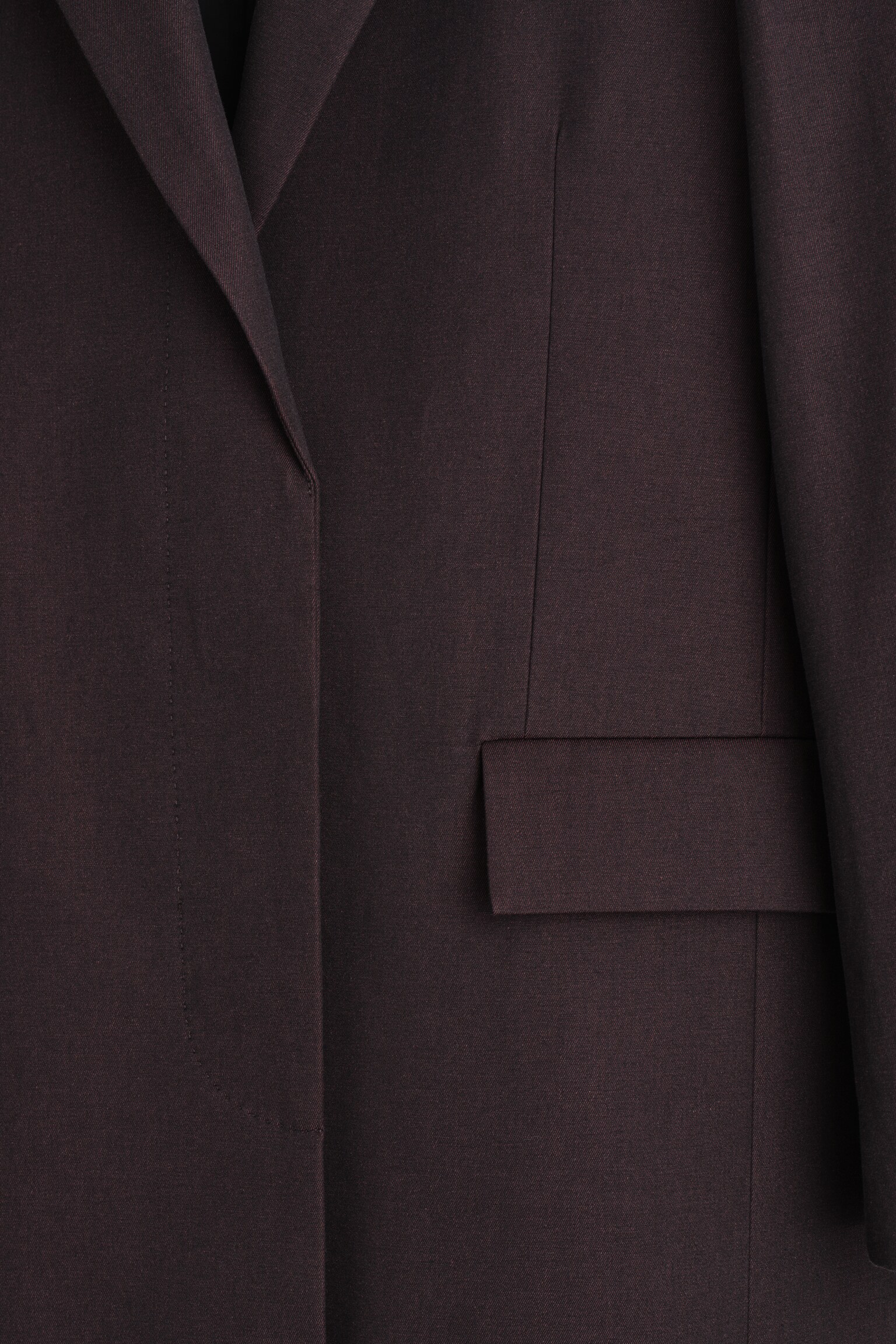 MANTEAU TAILLEUR EN COTON - BORDEAUX - 4