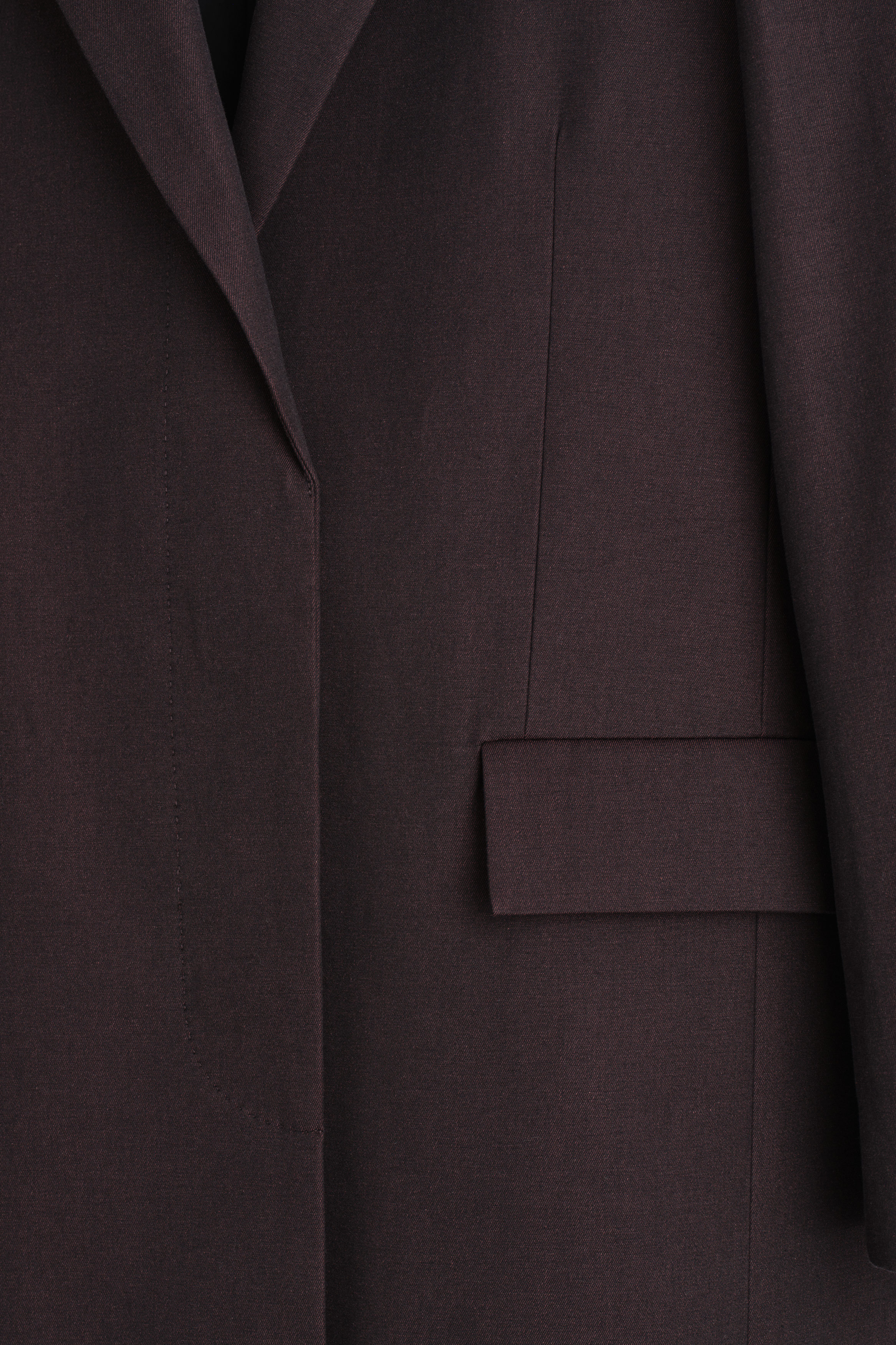 TAILORED COTTON COAT - BURGUNDY | COS